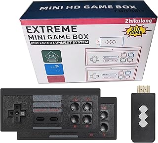 Wireless Retro Video Game Console, Plug and Play Video Game Stick 4K Built-in 10000+ Nostalgia Stick Classic Games System,with Dual 2.4G Wireless Controllers, HD Output Game Stick Game Console