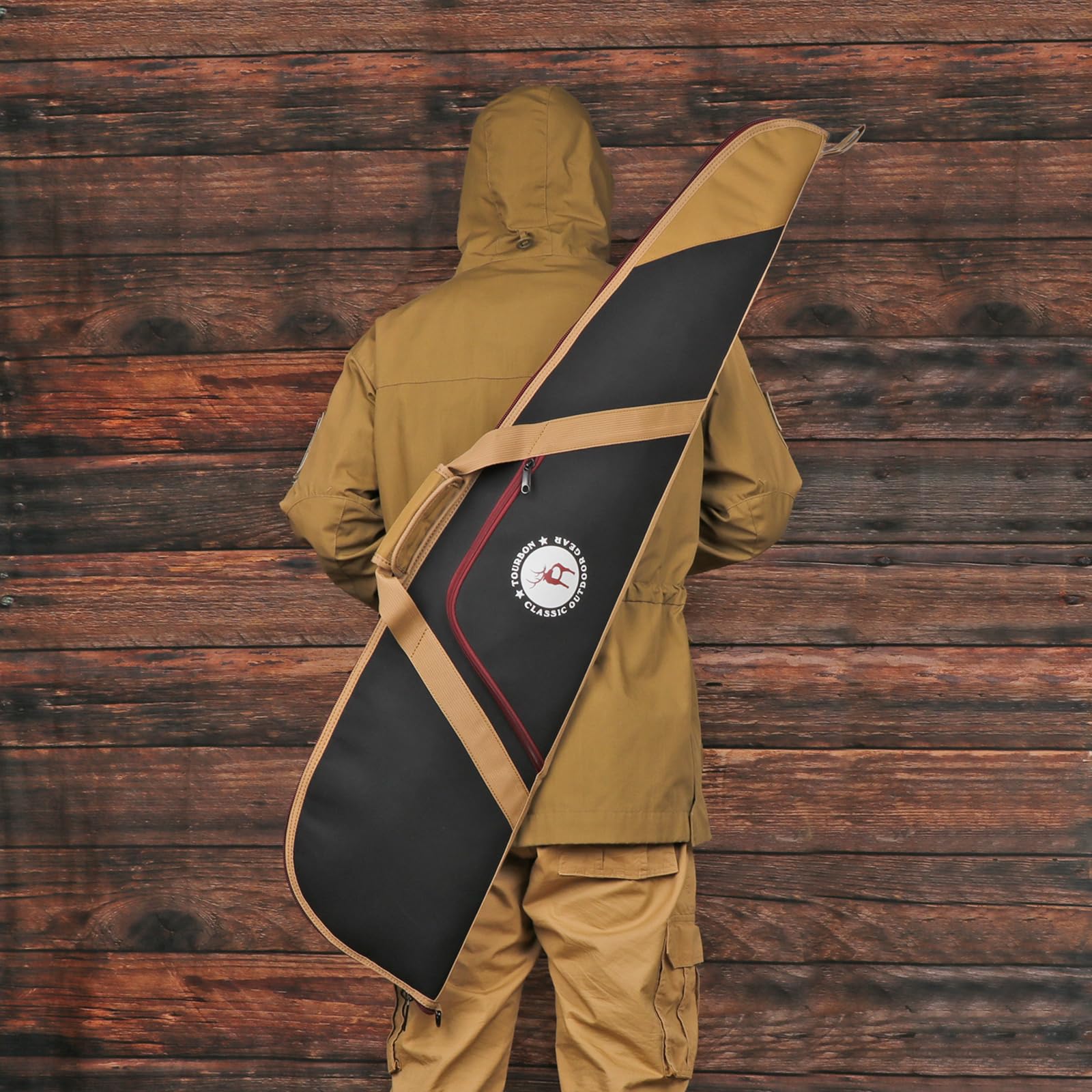 TOURBON Weiche Gewehrtasche, gepolsterte Luftgewehrtasche, 42" Nylon, Jagd- und Schießsport-Transporttasche