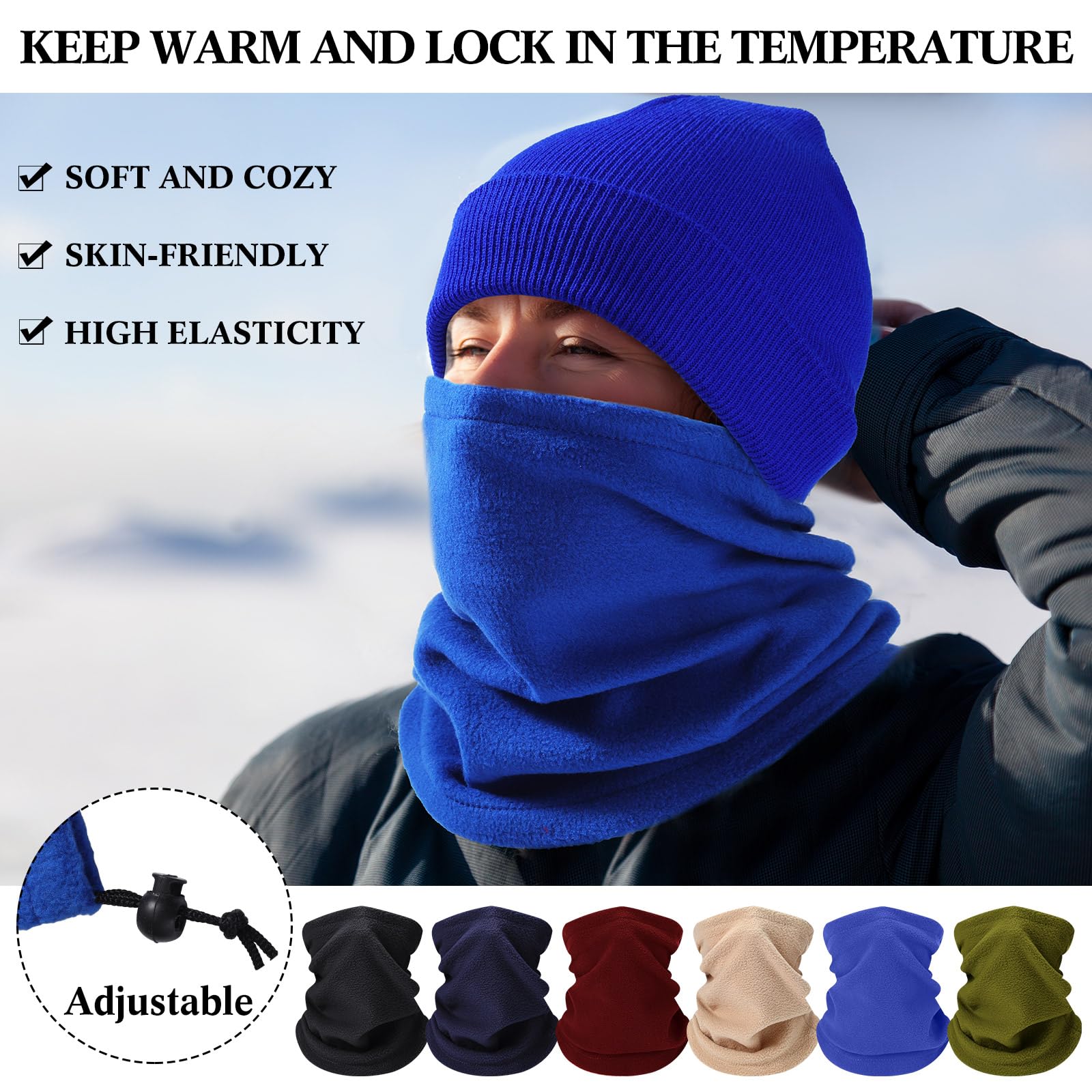 Yunsailing Wintermütze, Schal, Handschuhe, Strickmütze, Fleece, Halswärmer für Männer und Frauen, 96-teilig, Siehe Abbildung., Einheitsgröße