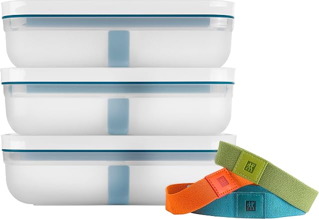 ZWILLING Fresh & Save La Mer próżniowy zestaw pudełek na lunch, rozmiar L, 3-częściowy, tworzywo sztuczne