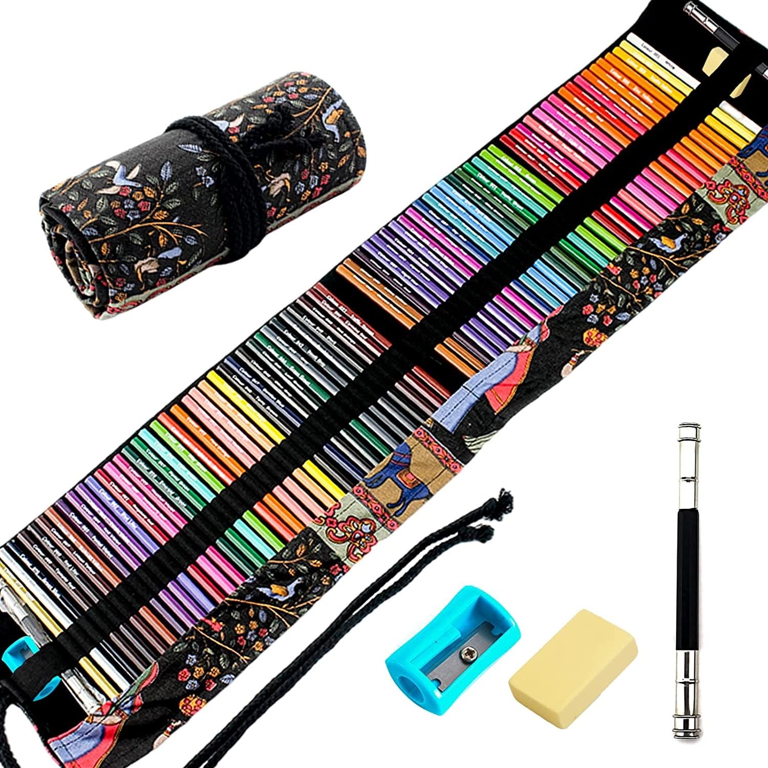 41 In 1 Colored Pencils Set - 36 Oil Based Pencils With Canvas Wrap & Accessories