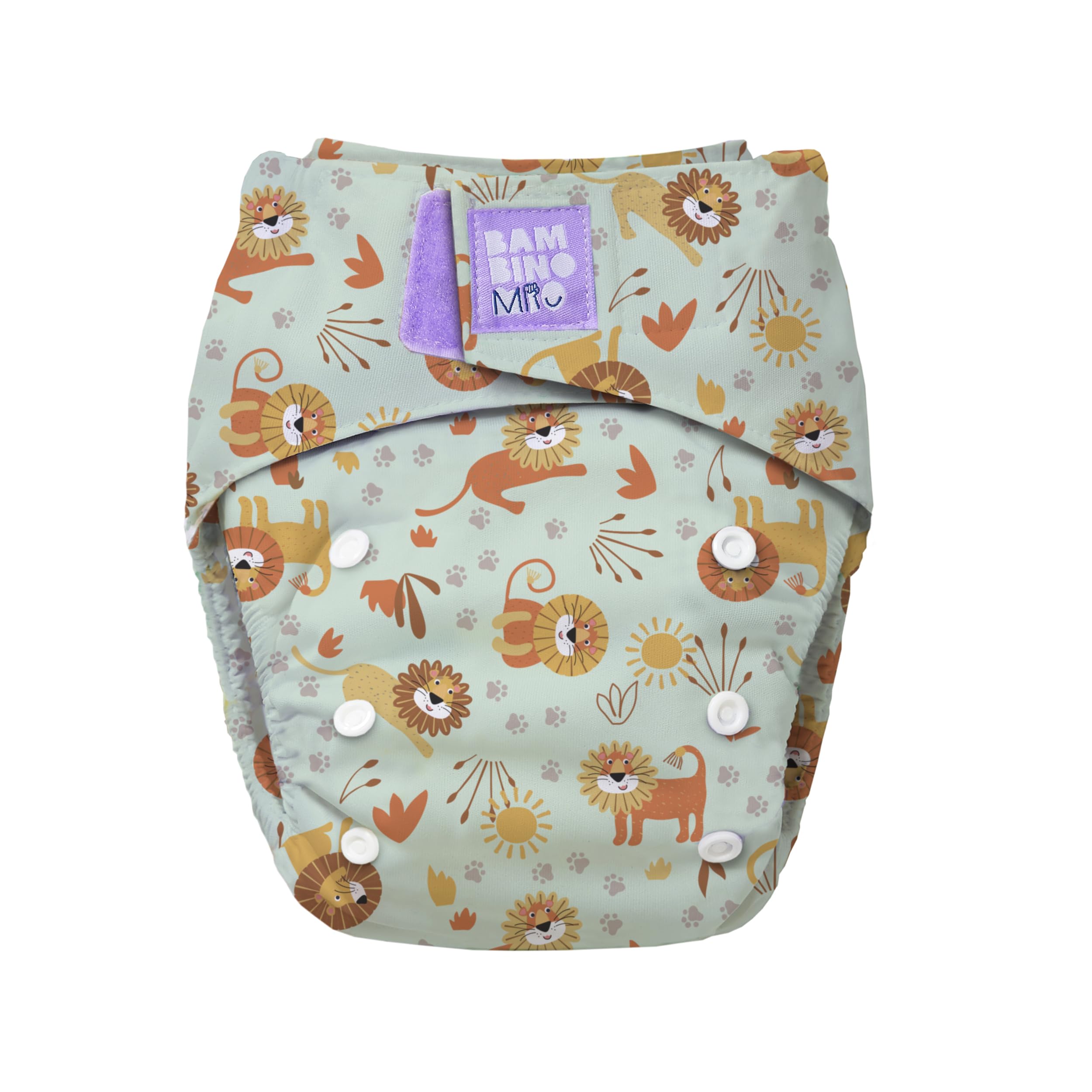 Bambino Mio, Revolutionary Reusable Nappy - Sustainable, Washable, Chemical-Free Eco Nappy from Newborn to Toddler (Cool Cats)
