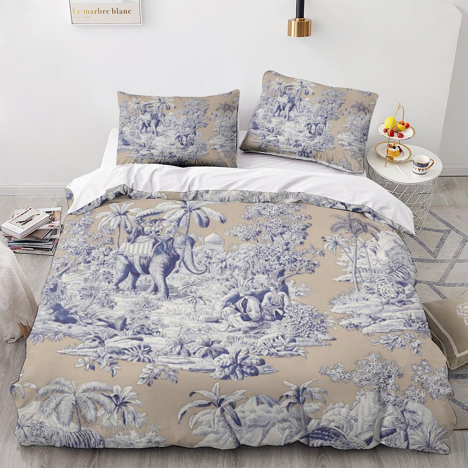 Set Copripiumino Microfibra 3D - 3 Pezzi, Doppio 200x200cm, Stile Giapponese - Foto 7