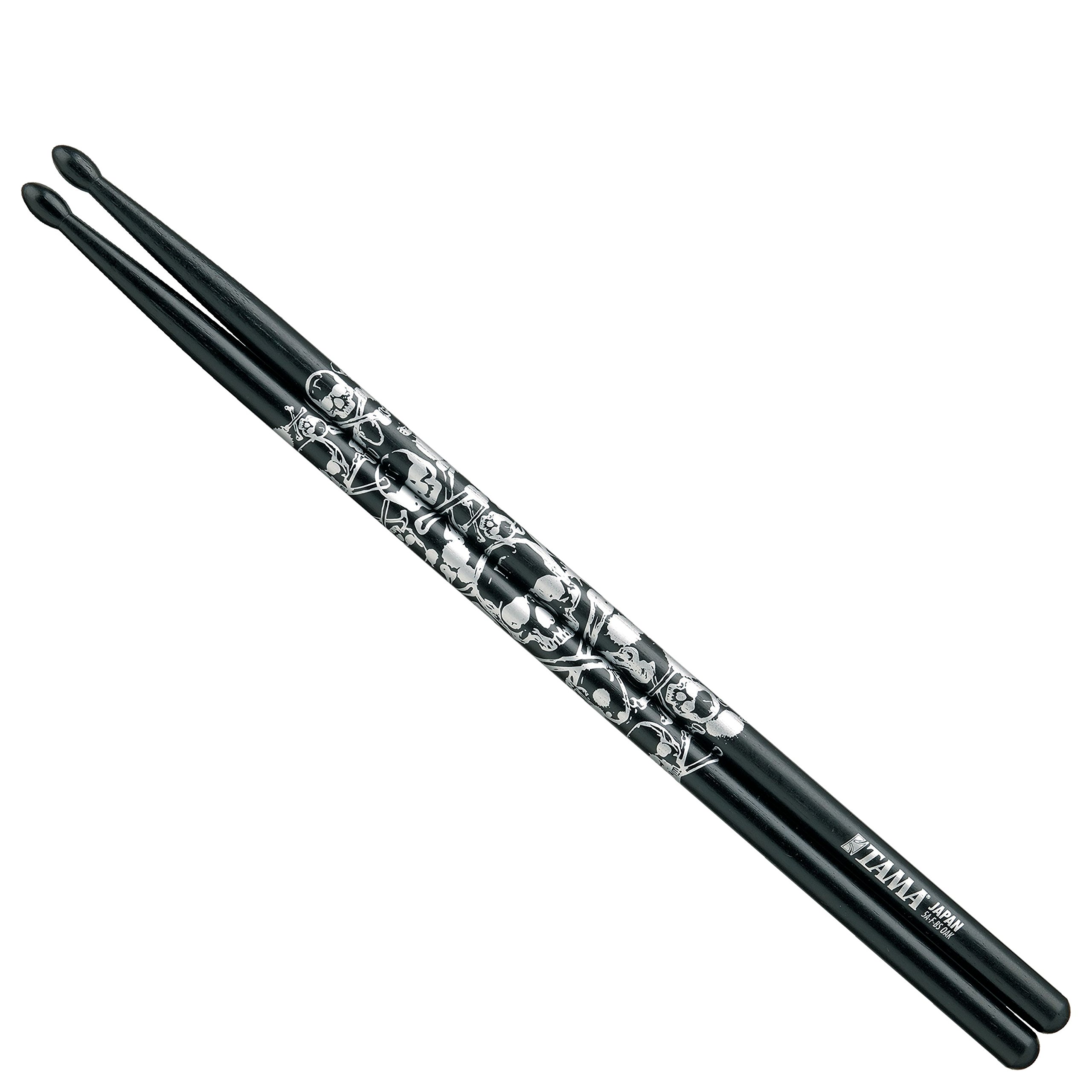 Tama 5B-S-BS Design Series Drumsticks Japanese Oak Sticks of Doom – Black & Silver