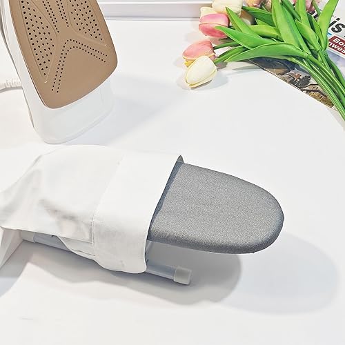 Miniatura 6 de Mini tabla de planchar de mesa, tabla de planchar pequeña plegable portátil con bolsa de almacenamiento de cordón de terciopelo negro, tabla de