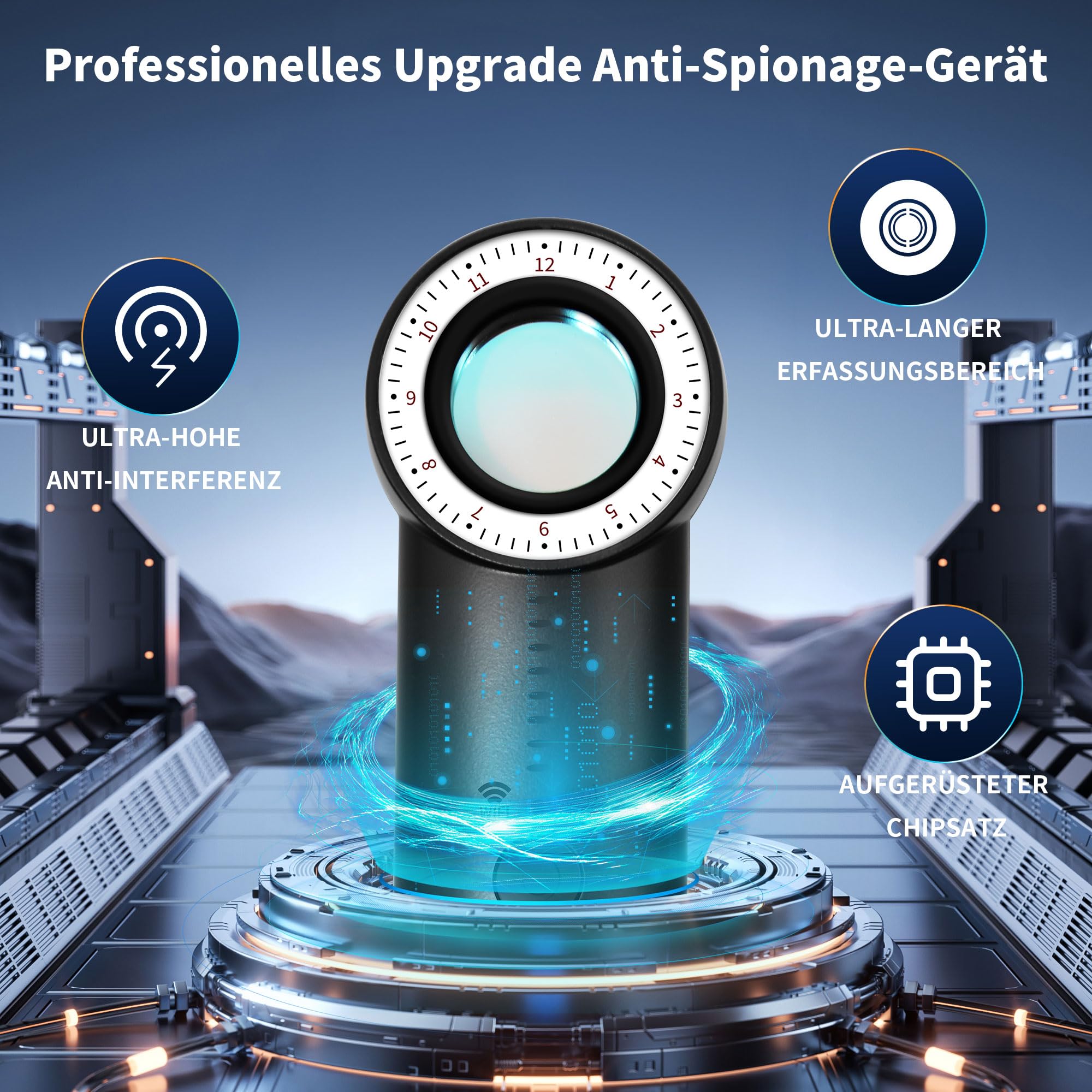 UYIKOO Wanzen Detektor RF Versteckte Kamera Finder Wanzenfinder Anti Spy Anti-Aufnahme Detektoren RF Signal Bug Detector für GPS Locator Tracker Abhörgeräte Funkkameras für Hotel Heim Büro Reisen