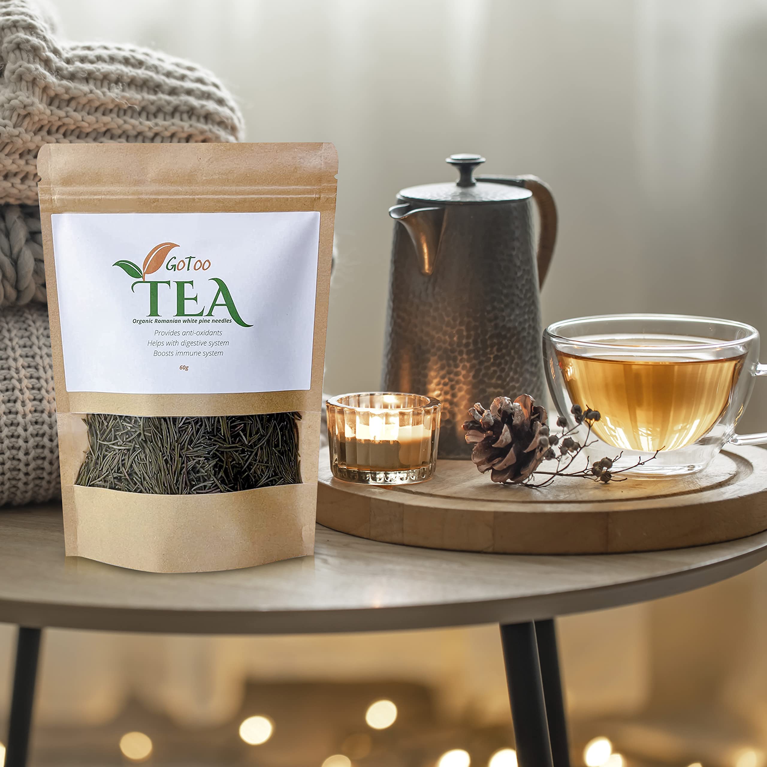 Buy GoToo Pine Needle Tea Romanian Dried Loose White Pine Needles for