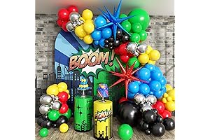 Avengers Themed Balloon Garland Kit, 137 Pieces Super Themed Balloons Arch Garland...