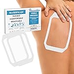 Houseables Waterproof Bandages, Transparent Film Dressing, Waterproof Bandages Post Surgical, 6x8, Wound Cover, Transparent Dressing, Wound Covers for Showering, Water Proof Patches for Skin, Large