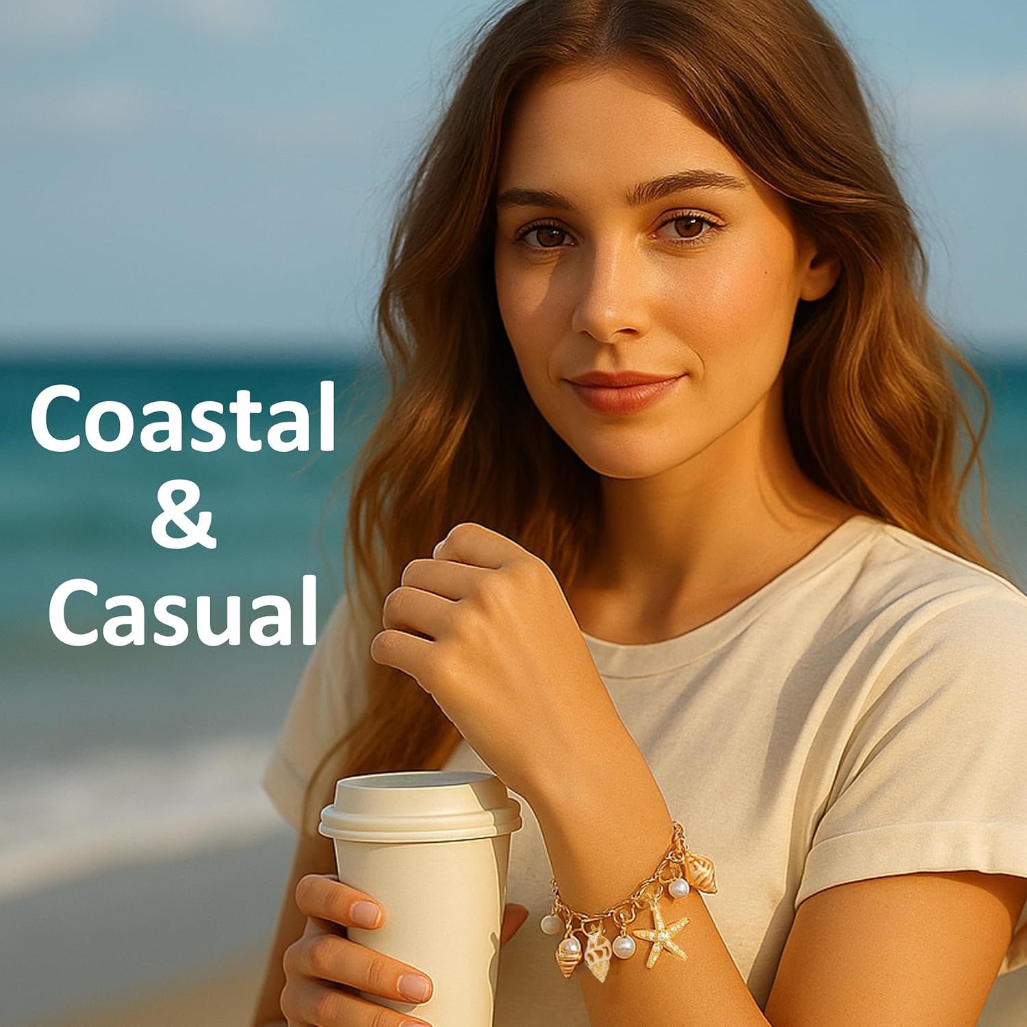 Mermaid Costume Accessories, Women Mermaid Starfish Bracelet – Halloween Costume Accessories for Girls & Women, Ocean Seashell Charm Jewelry for Mermaid Dress Up - Image 8