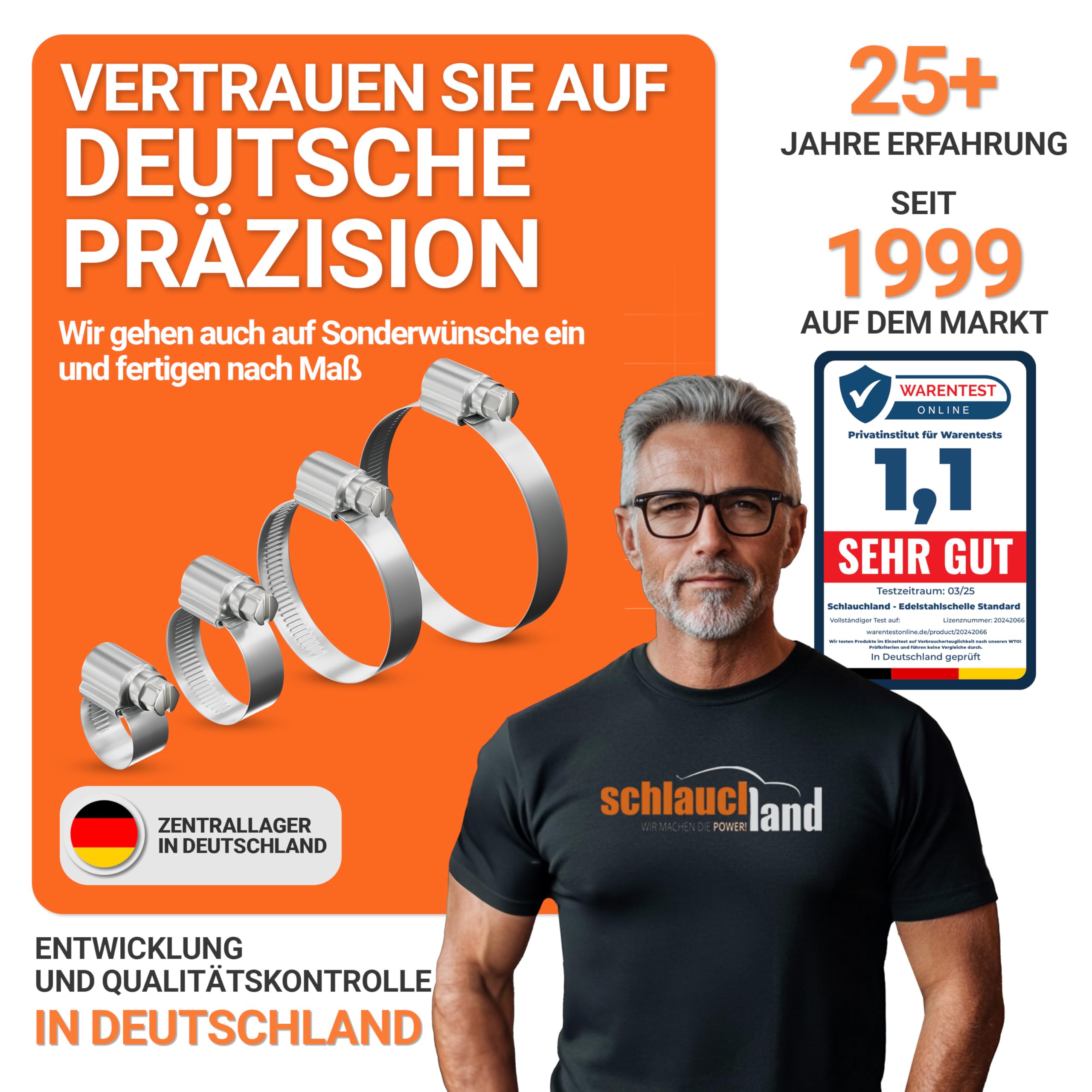 10 Stück SCHLAUCHSCHELLE EDELSTAHL-SCHELLE Ø 220-240mm DIN 3017 W4-QUALITÄT 100% Edelstahl INOX V2A 1.4301 | GRÖSSEN 12-260mm & 1/10/20/50/100er Pack | 12mm Schnecken-Gewinde Schlauch-Klemme TOP