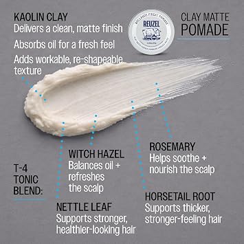 REUZEL Clay Matte Pomade Medium Hold 95g