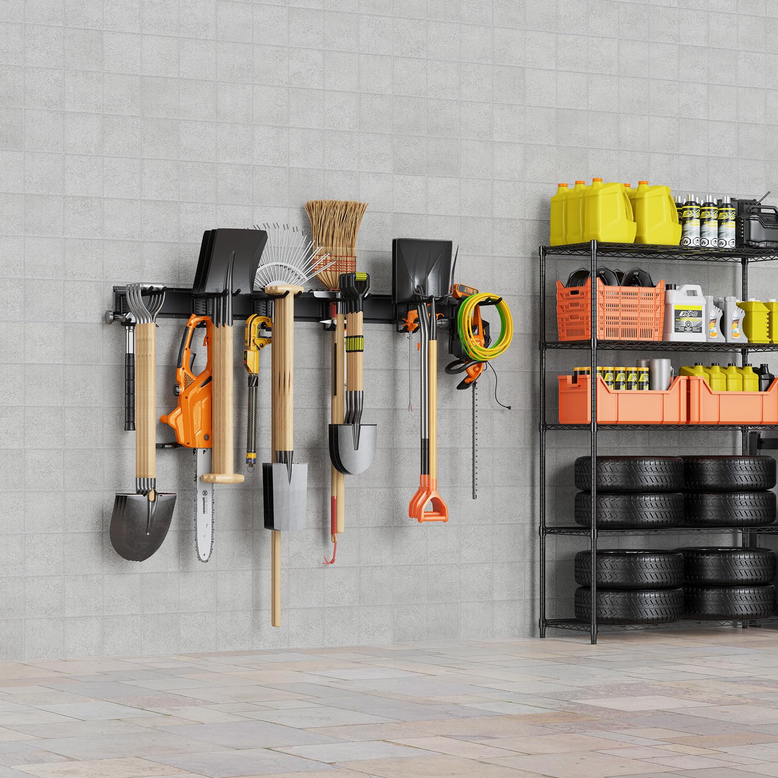 Amazon.com: Garage Tool Organizer Wall Mount, 48 Inch Adjustable
