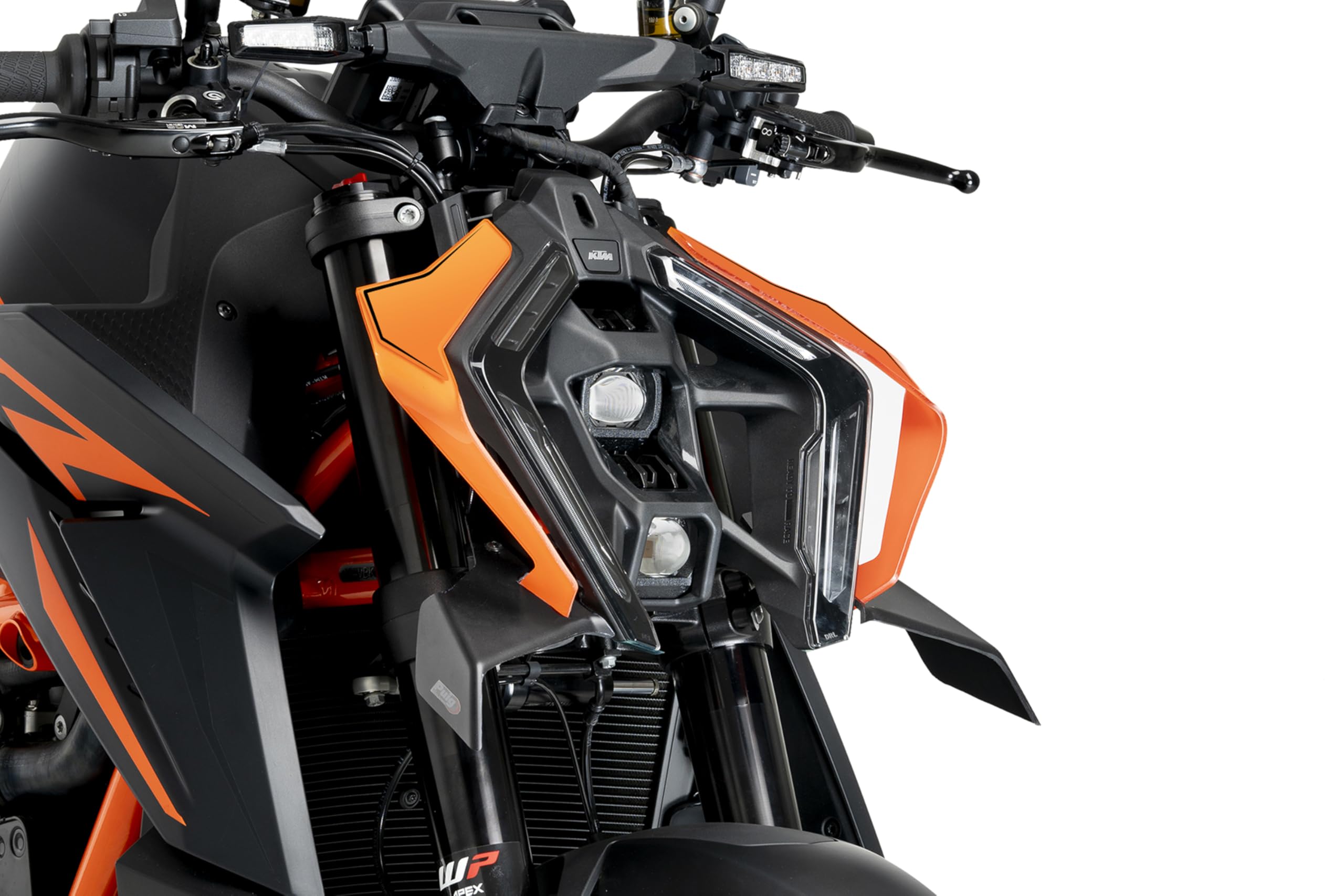 Puig 21909J Naked Front Downforce Winglets for Greater Aerodynamics and Stability, Matte Black
