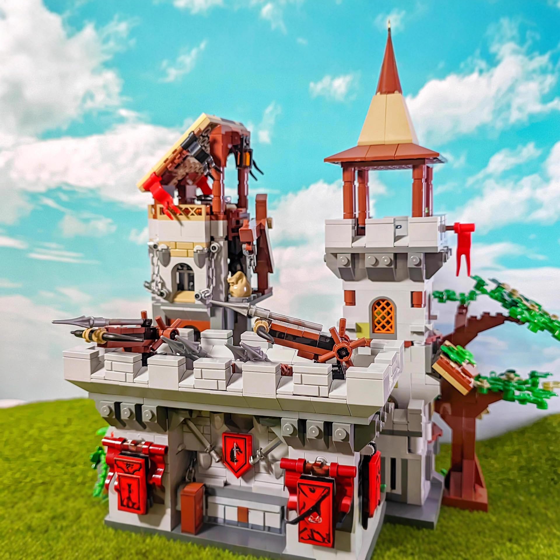 YILETKC Heilige Ritterburg Bausteine Bausatz, 2568 Teile Schloss Klemmbausteine Bauklötze Modellbausätze, MOC Bausteine Architektur Spielzeug Modell Set, Geschenk für Teenager und Erwachsene