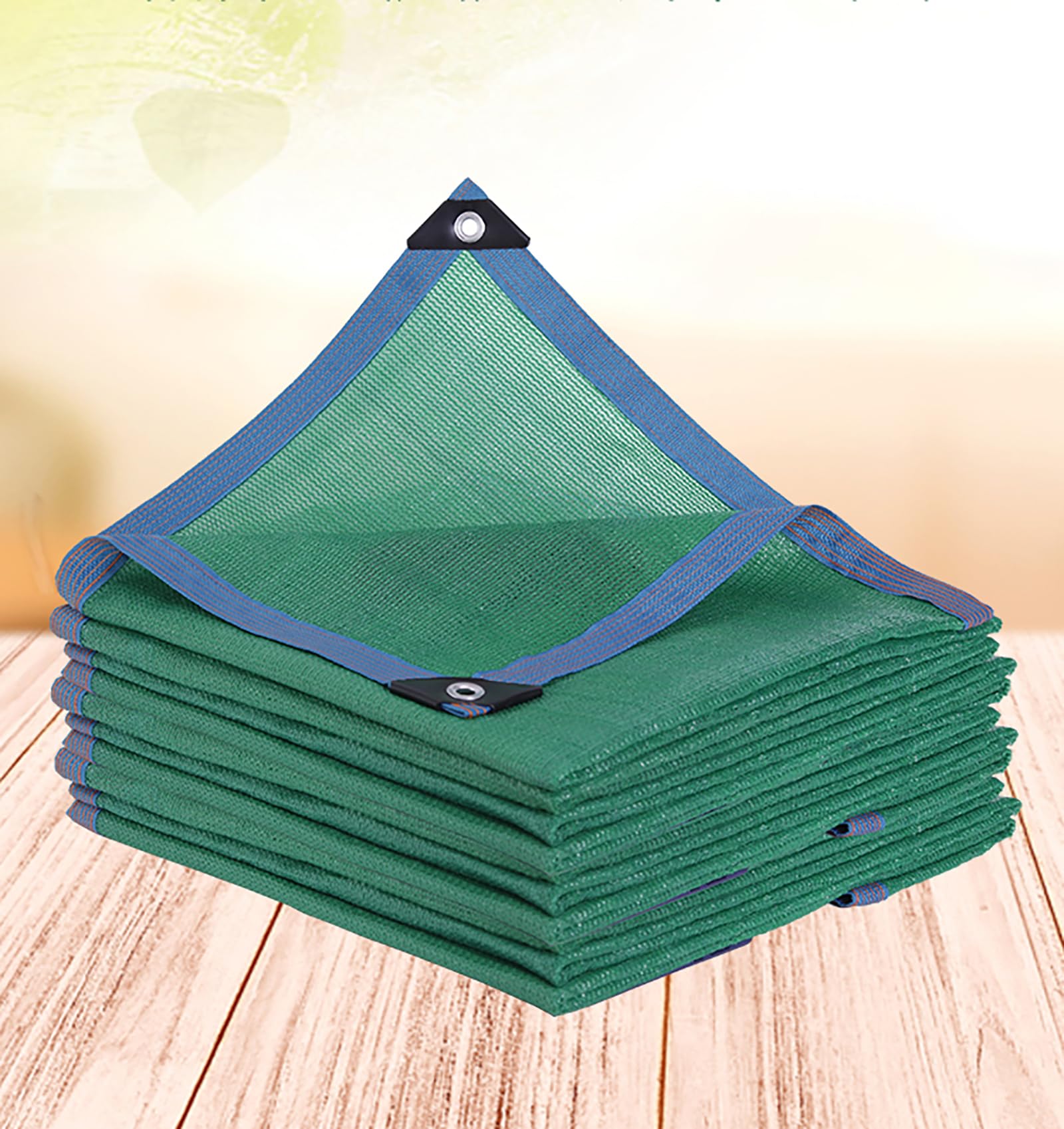 Tissu d'ombrage – 90% Filet Anti Chaleur, Filet Anti Feuille Piscine Filets D'Ombrage avec Oeillets, Toile Ombrage Protection Balcon Filet Protection Piscine en HDPE (5x7m/16.4x23ft)
