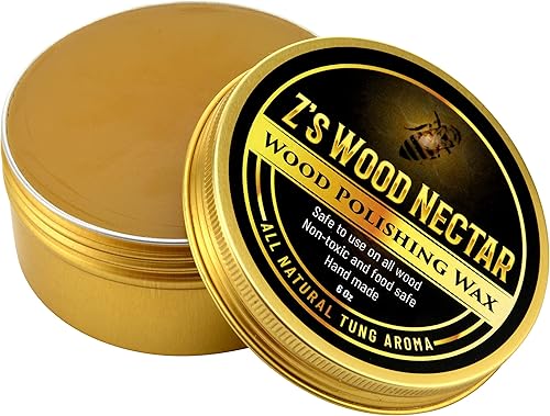 ZBD GOODS Z's Wood Nectar - Esmalte y acondicionador para muebles de cera de abejas natural (6 onzas) - Aroma Sent Tung