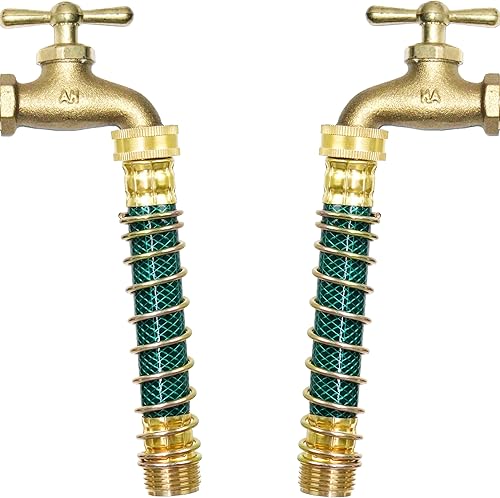 Diivoo - Adaptador de extensión de manguera de jardín de 6.3 pulgadas, extensor de manguera para grifo al aire libre, protector de torcedura de