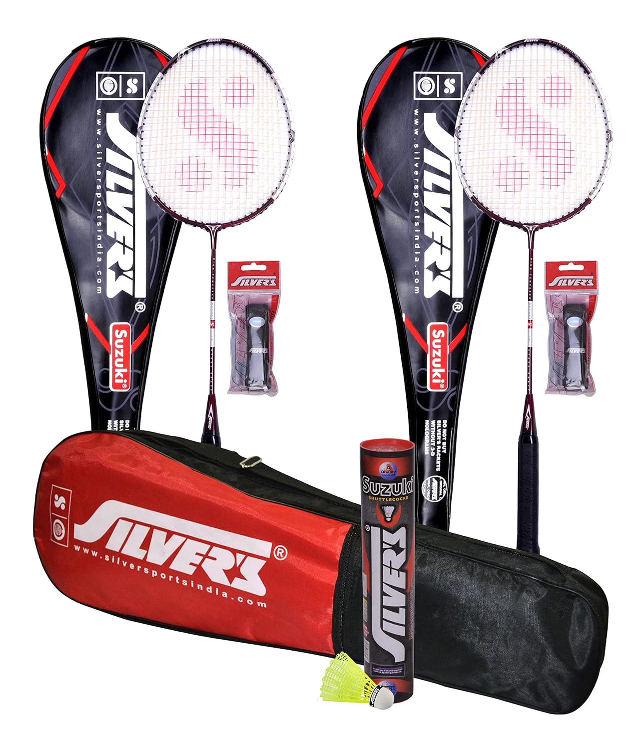 Silver's Suzuki Combo 1 (2 Badminton Rackets, 2 Individual Full Covers