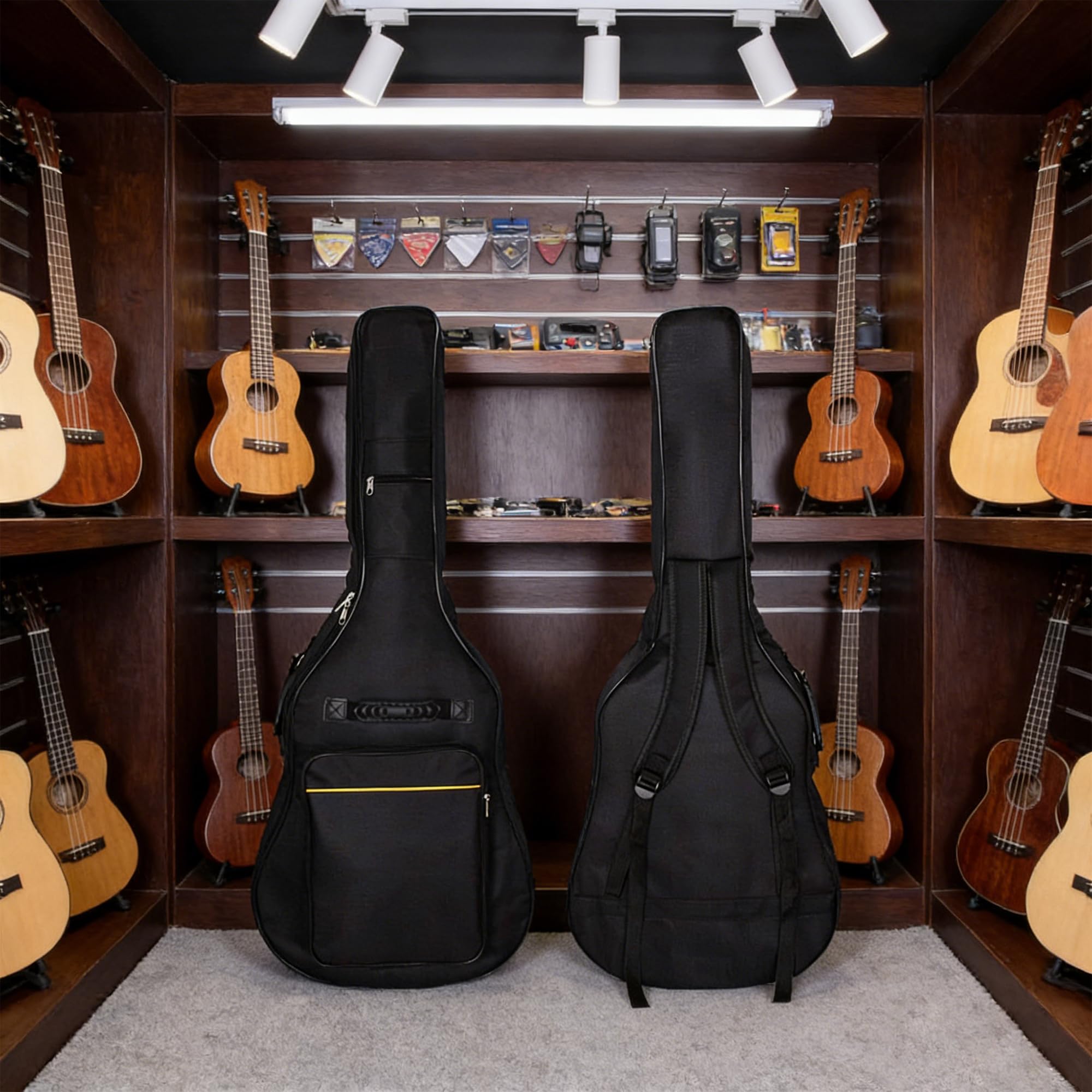 Nero Borsa Chitarra, Borse per Chitarra Classica, Custodia Antipolvere per Chitarra Acustica, Impermeabile, Custodia Chitarra Strato Singolo