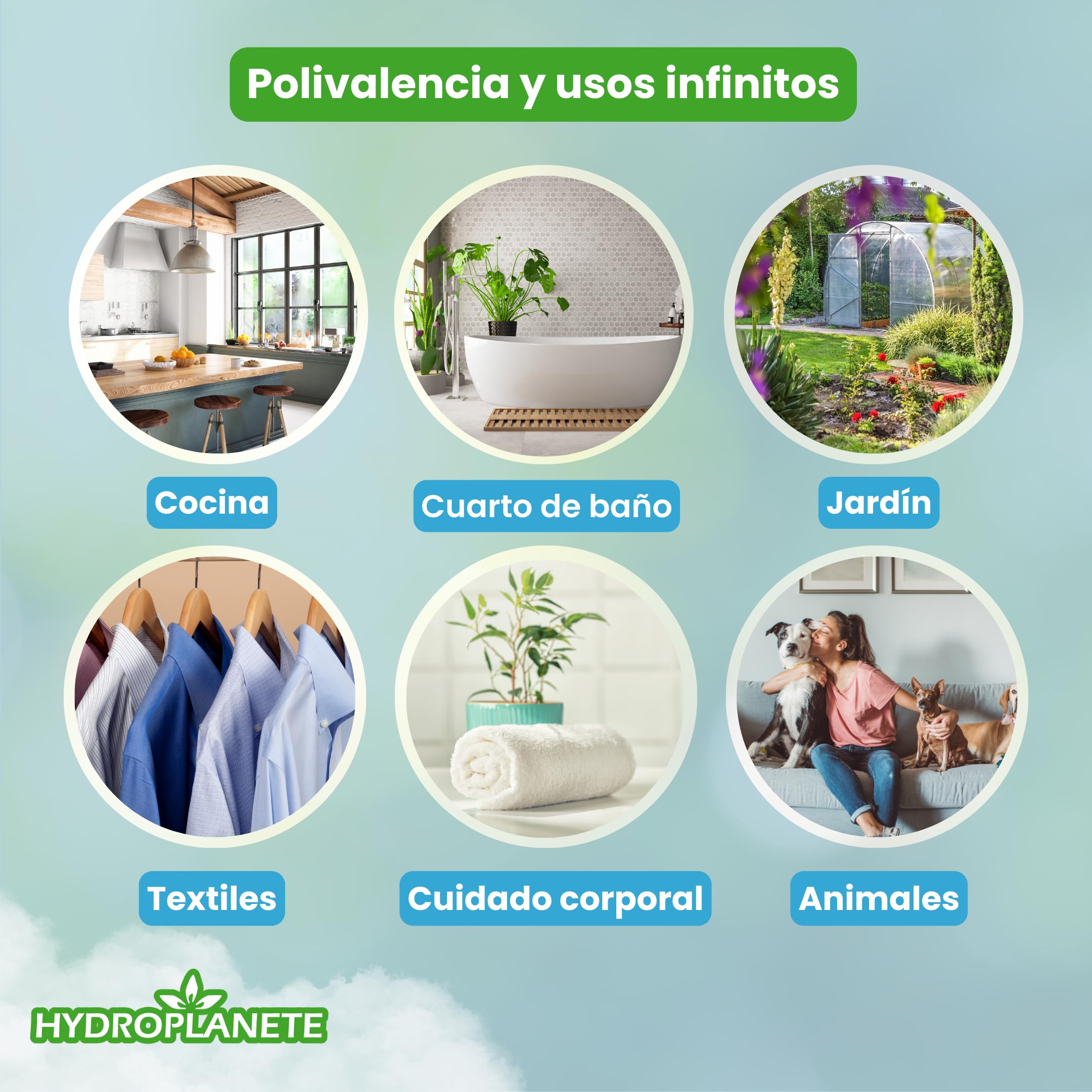 Bicarbonato Sódico Multiusos - Polvo para la Alimentación y el Hogar - Sin Aditivos y 100% Natural - Fabricado en Francia - Disponible de 1kg a 20kg - Hydroplanete