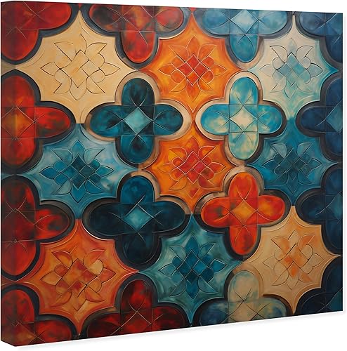 Miniatura 2 de Wynwood Studio Lienzo abstracto y contemporáneo envuelto  Quadro di Mosaico I, arte de pared para sala de estar, dormitorio y baño, 30 x 30