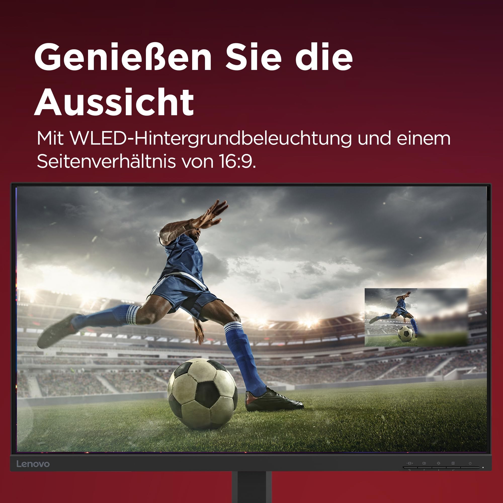 Lenovo L27-41 27'' Full HD WLED Monitor 1920x1080 100Hz 4ms IPS Panel Raven schwarz