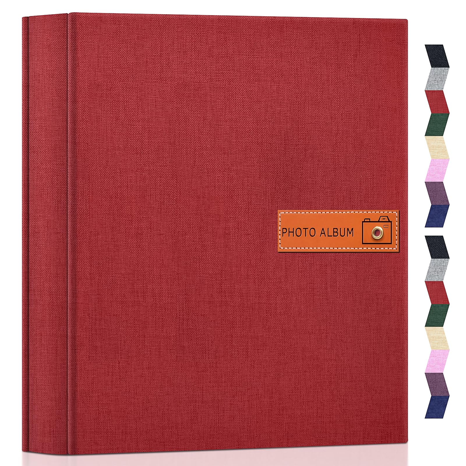 Popotop Photo Album 4x6 1000 Pockets with Tag Linen Hard Cover Picture Book for Wedding Birthday Travel Baby