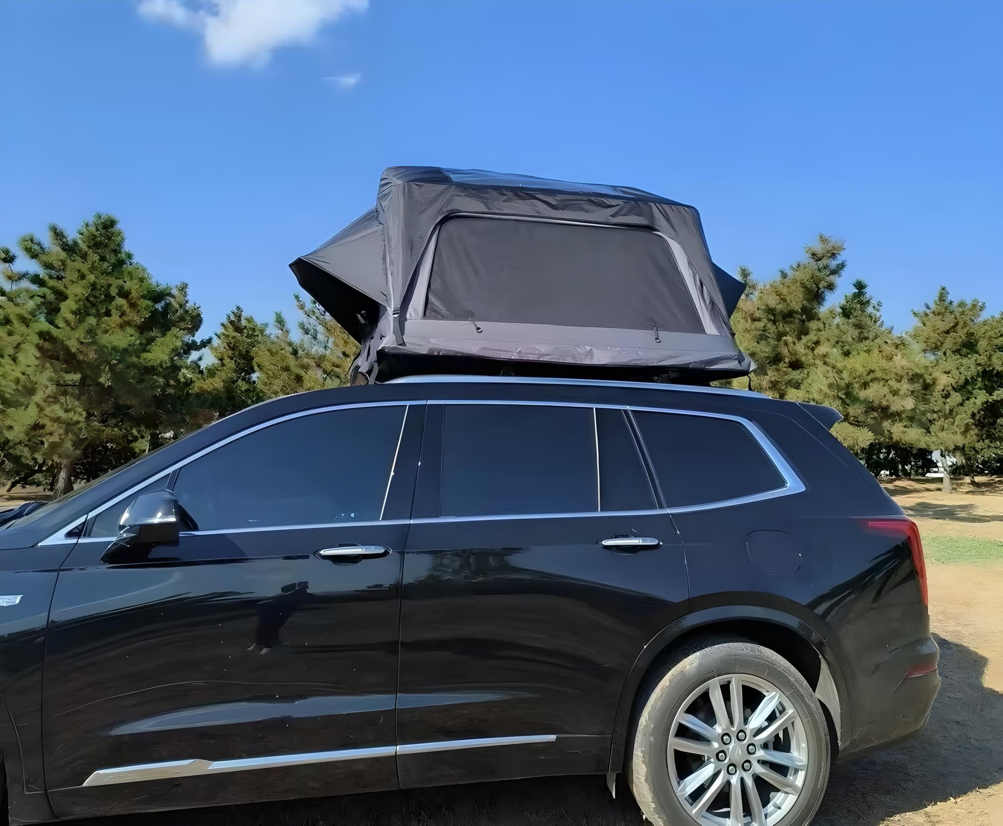 Autodachzelt Grau/Schwarz Softcase Dachzelt Auto 2 Größen