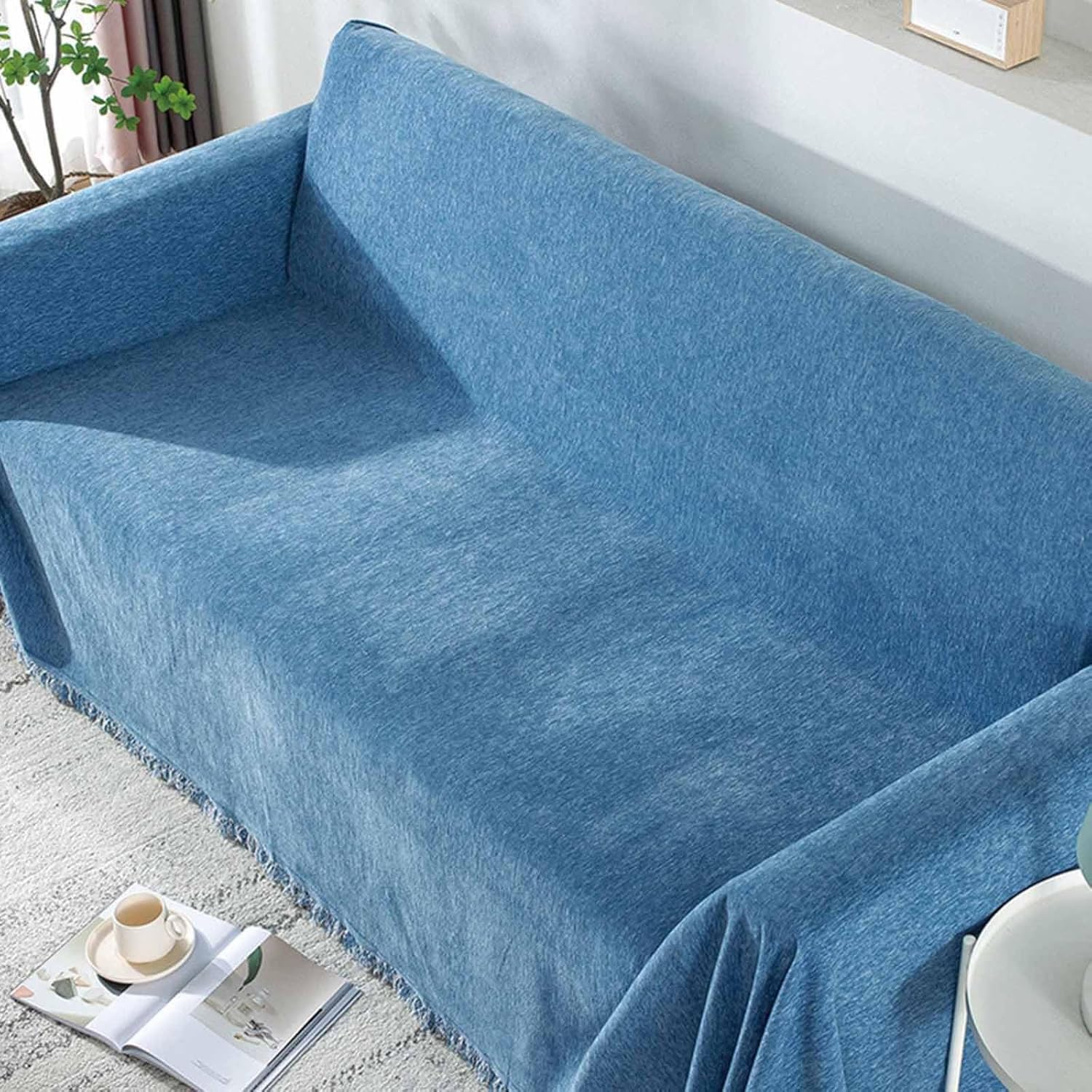 WNRLL 02,180X420cm, Sofa Throws 3 Seater, Extra Large Throws for Settees 4 Seater, Non Slip Sofa Throws, Washable for Bedspreads Armchairs Bed Settees Couch โ image 1
