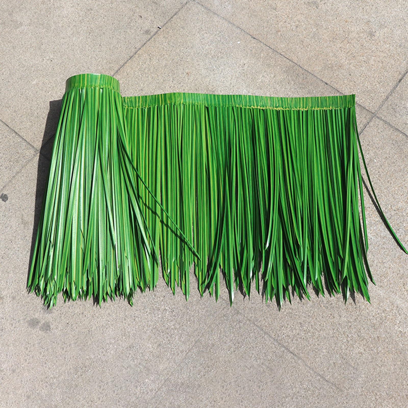 Syntetyczny dach ze słomy, DIY osłona dachowa ze słomy - 1 m (39 cali) rolka ze sztucznej słomy palmowej do baru, kabiny grillowej, patio, dachu ze słomy