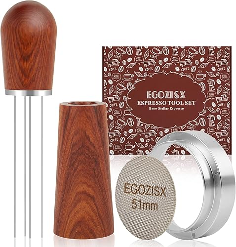 EGOZISX Juego de herramientas de expreso Herramienta de distribución WDT, embudo de dosificación, pantalla de disco, juego de accesorios de
