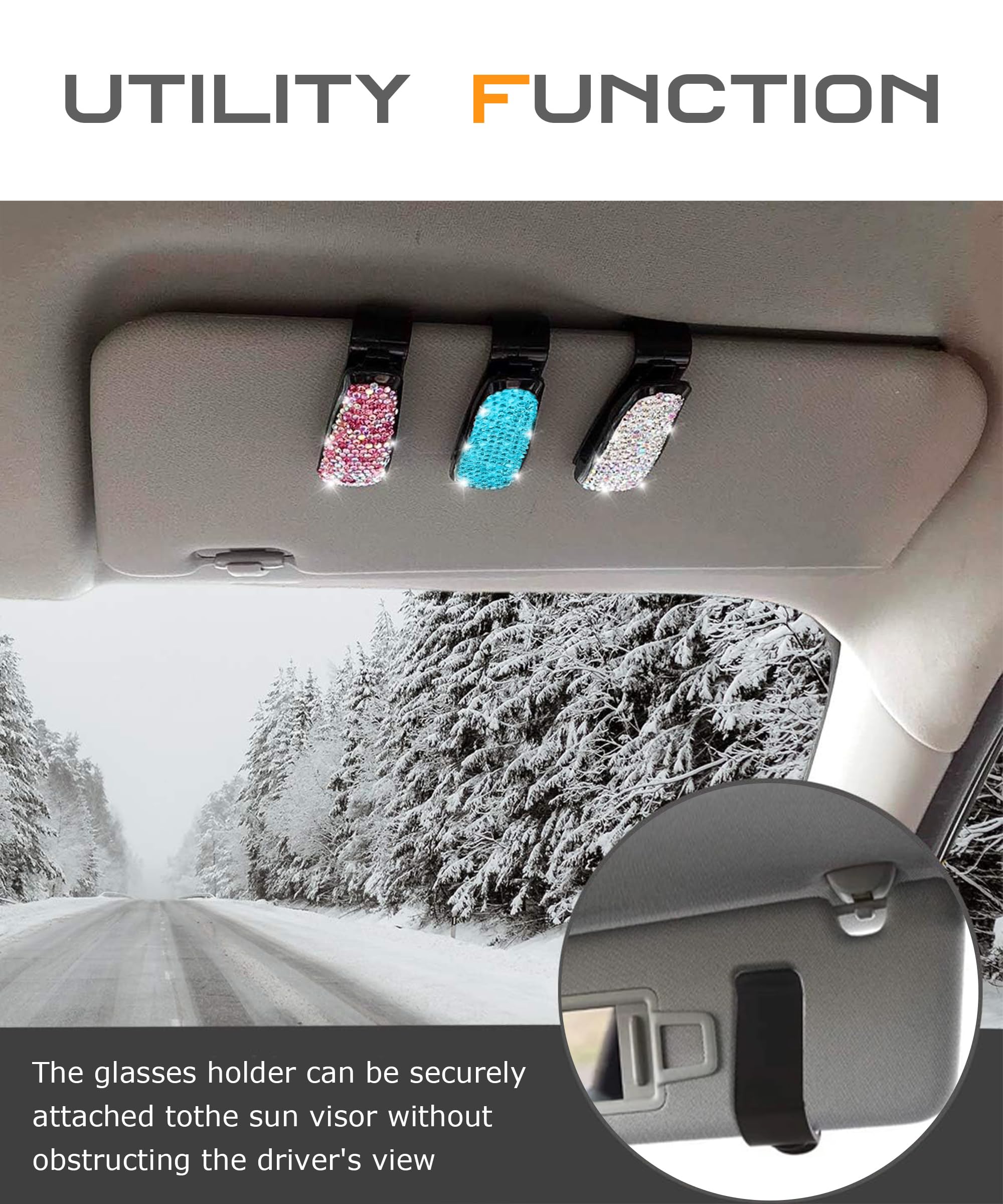 Auto Brillenhalter Für Sonnenblende - Leder Etui Für Sonnenbrillen Im Auto