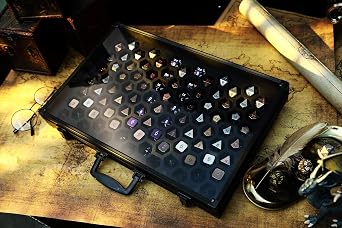 Dice Palace - 2in1 Dice Display & Storage Case Storing Dice Sets & Collections DND Dice Pathfinder Call of Cthulu Metal Stone Resin Dice Bag Box Metal Case