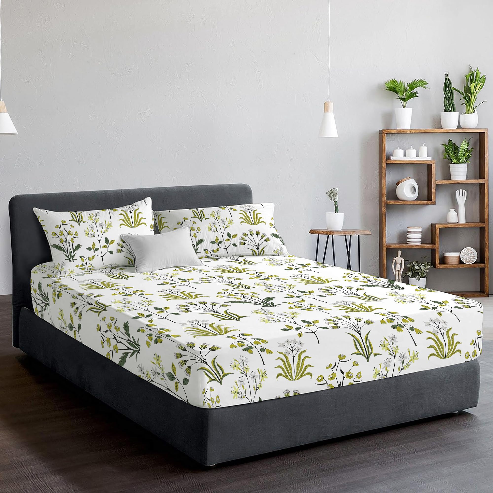 Reliancebedding 100% Egyptian Cotton 400TC 3PC Double Fitted Sheet Set 30cm Depth