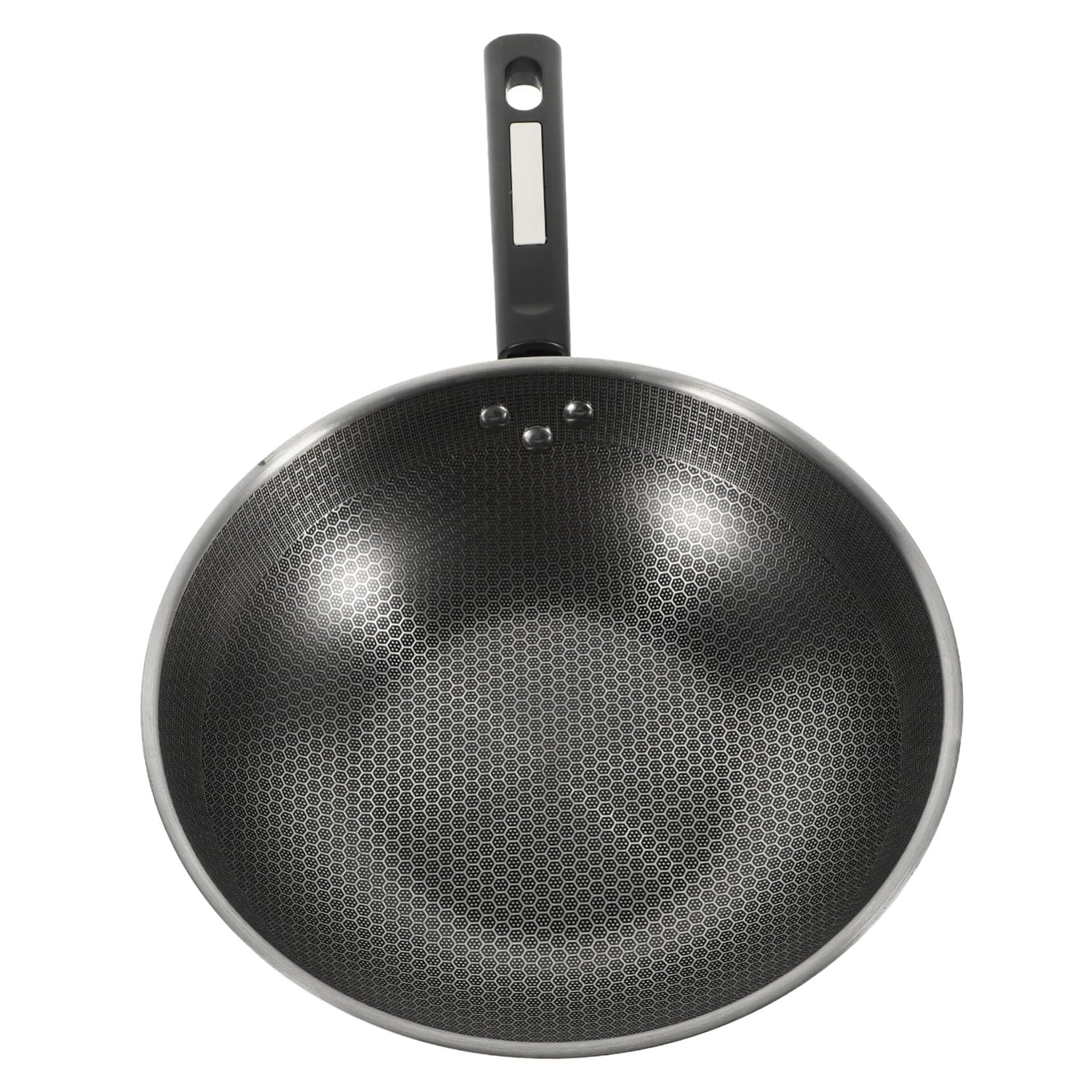 Padella Fondo Piatto a Nido D'ape Padella Antiaderente in Acciaio Inossidabile Manico Ergonomico Antiscivolo per Friggere Uova e Carne in Cucina