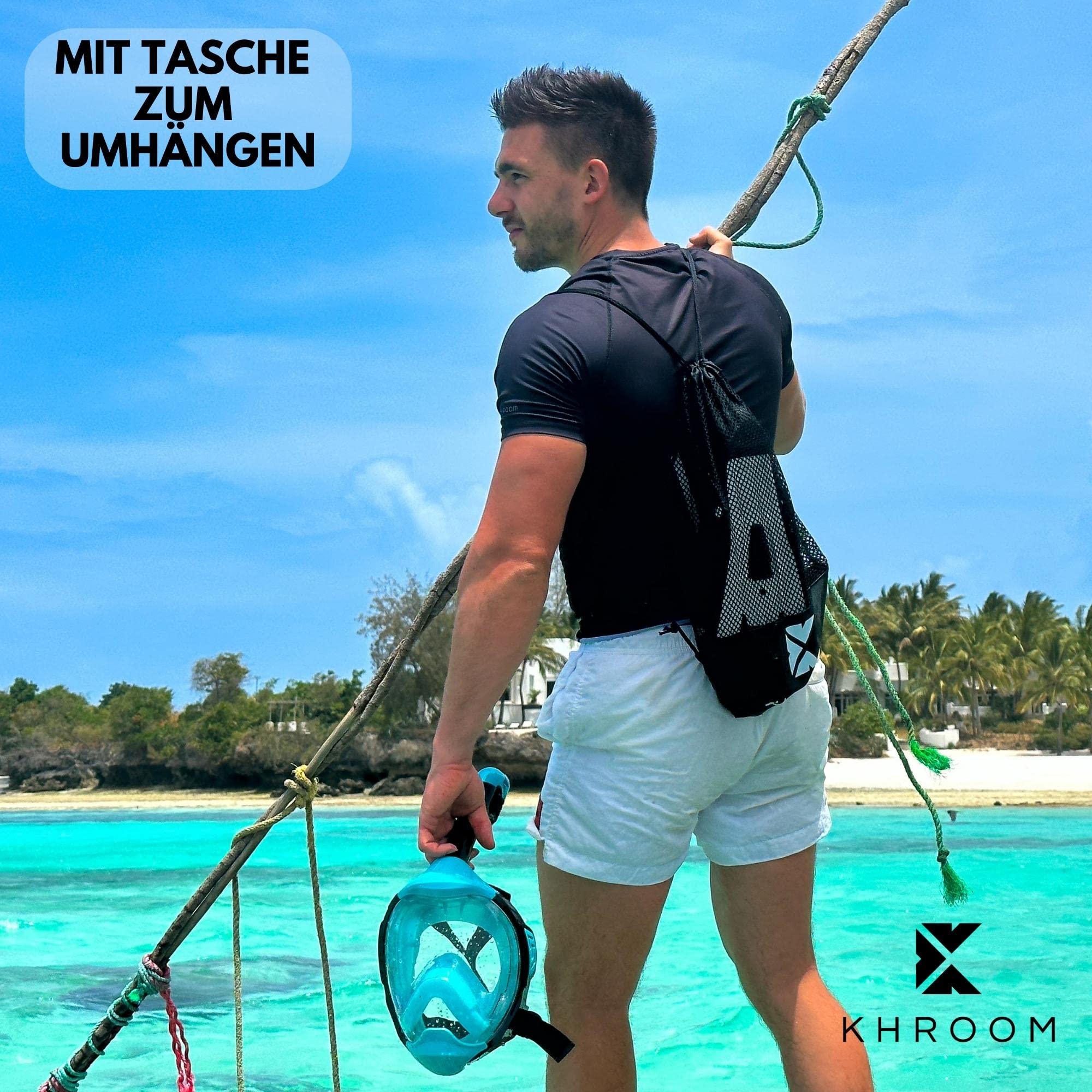 Khroom verstellbare Kurzflossen Erwachsene Gr. 36-47 || Zum Schnorcheln und Schwimmen - Made in Italy - Premium Taucherflossen mit Umhängetasche | Schwimmflossen
