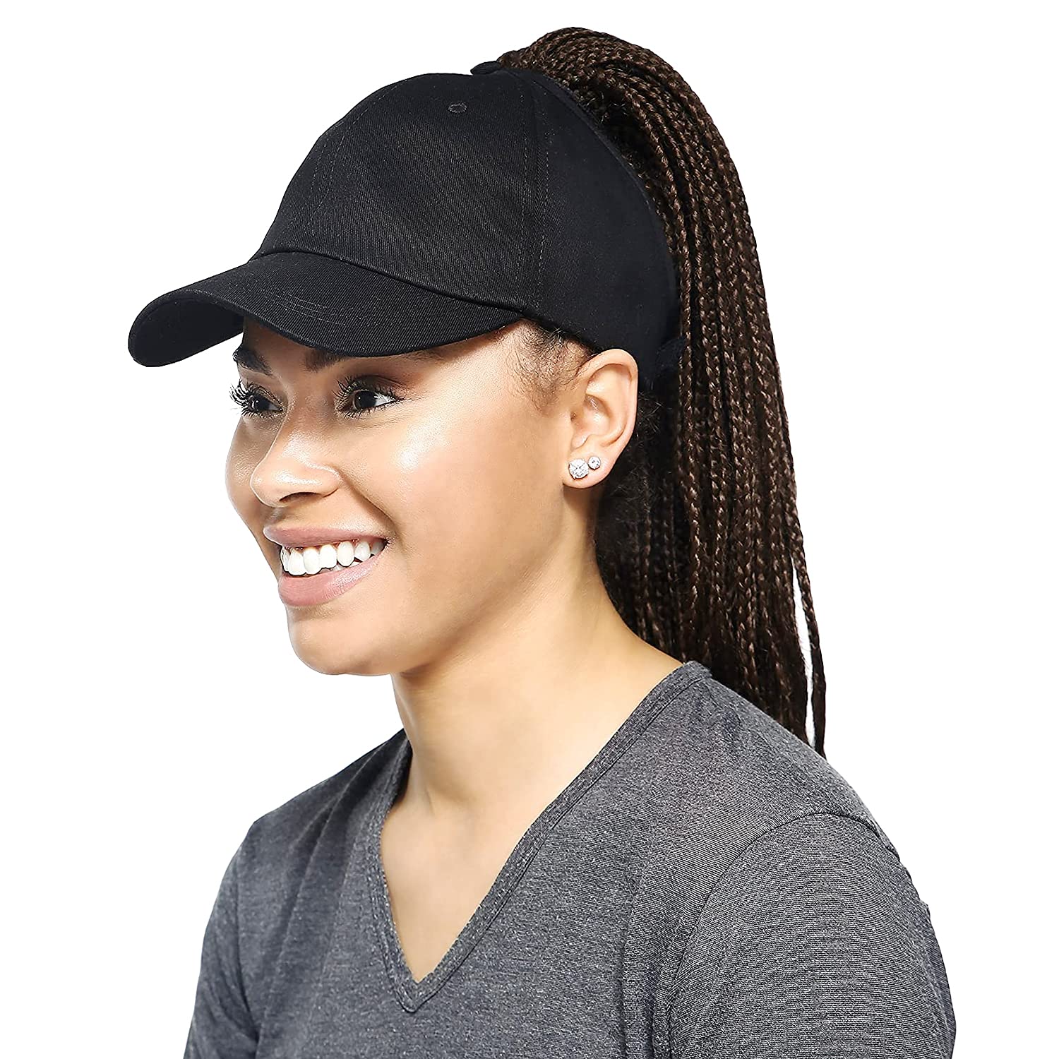Beautifully WarmSatin Lined Baseball Hat for Women | Ponytail Hat for Curly Natural Hair | Backless Cap | Curl Hair Cap