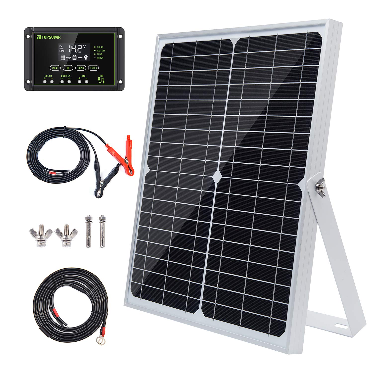 Buy TPsolar 20W 12V Solar Panel kit Battery Charger Maintainer + 10A