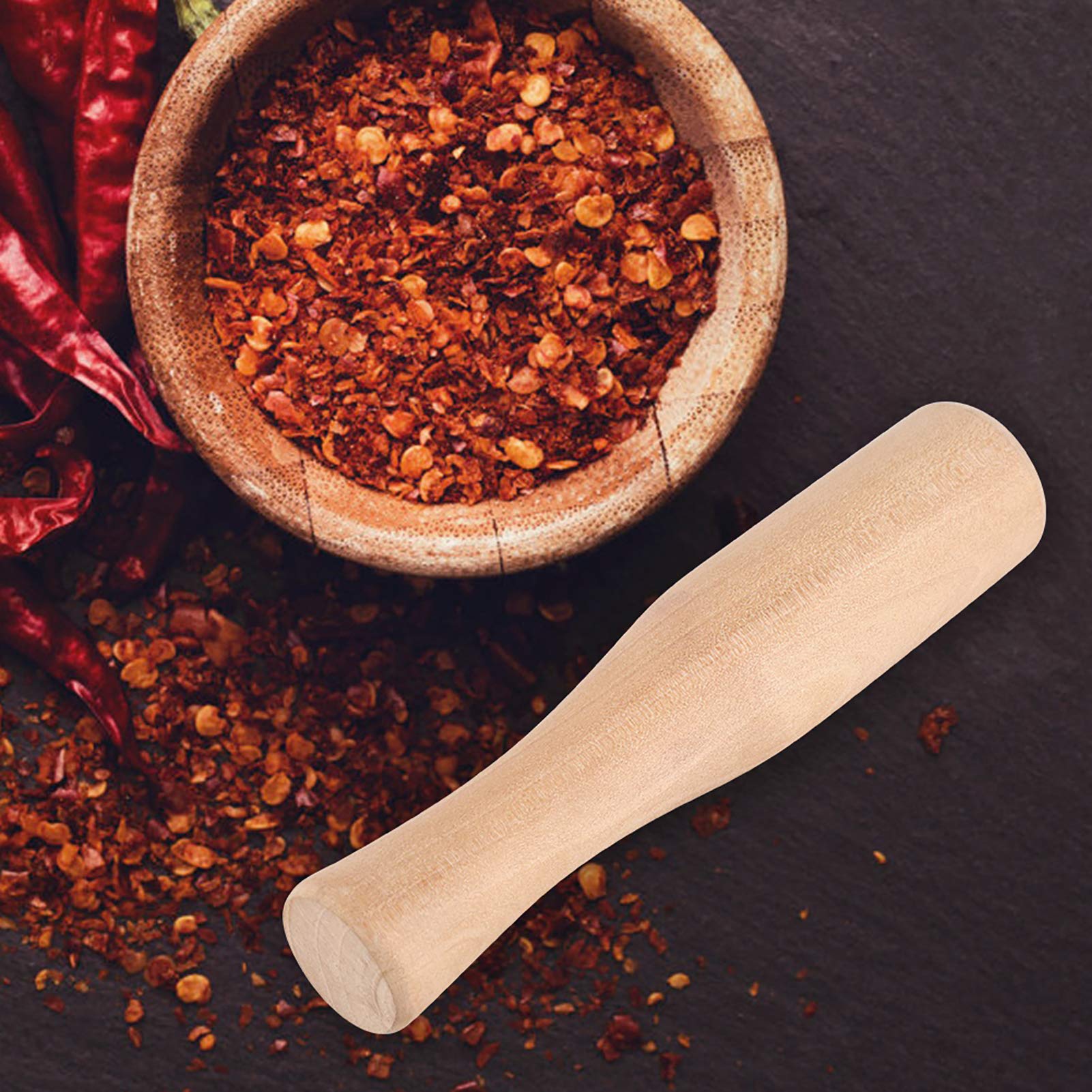 Pestelli In Legno 2 Pezzi - Per Cucina, Bar E Preparazione Alimenti - Foto 3