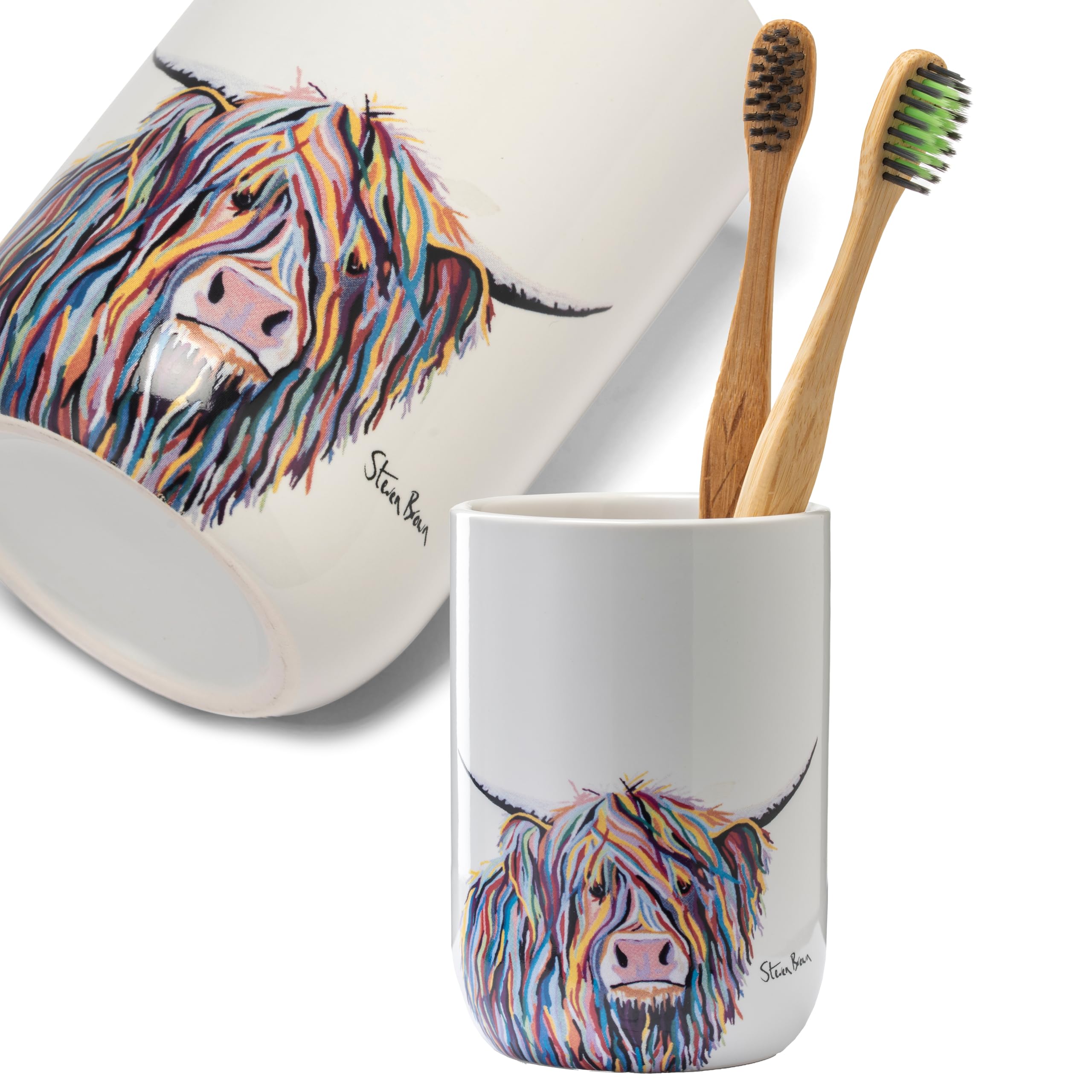 Croydex Steven Brown Ceramic Tumbler