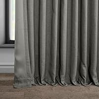 Vista 8 de HPD Half Price Drapes - Faux Linen Curtains for Living Room (1 Panel) - 100W X 108L - Extra Wide Textured Room Darkening Curtains for Bedroom 108