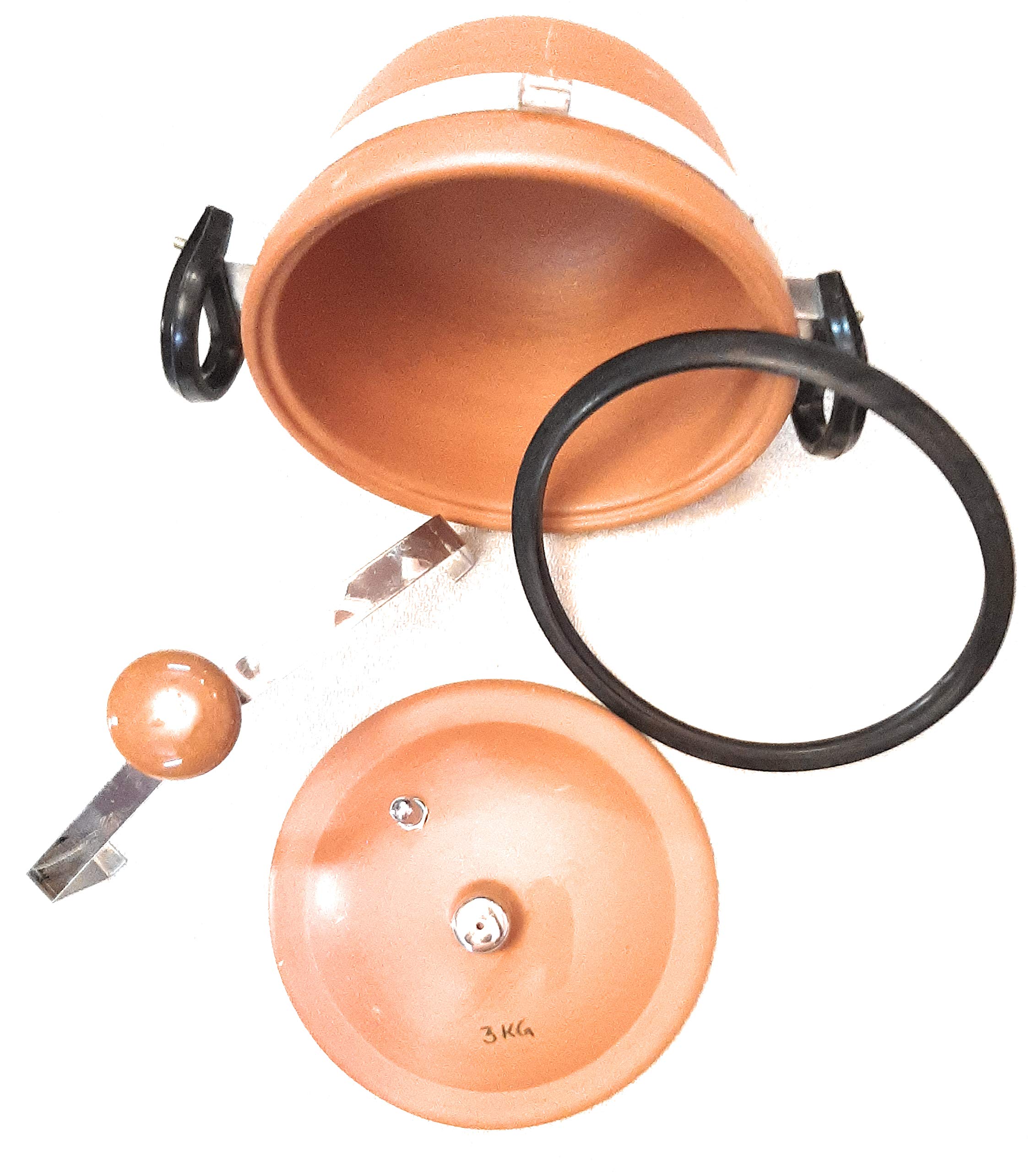 Organic Clay Crafts Clay Cooker for Cooking with Lid (3 L)