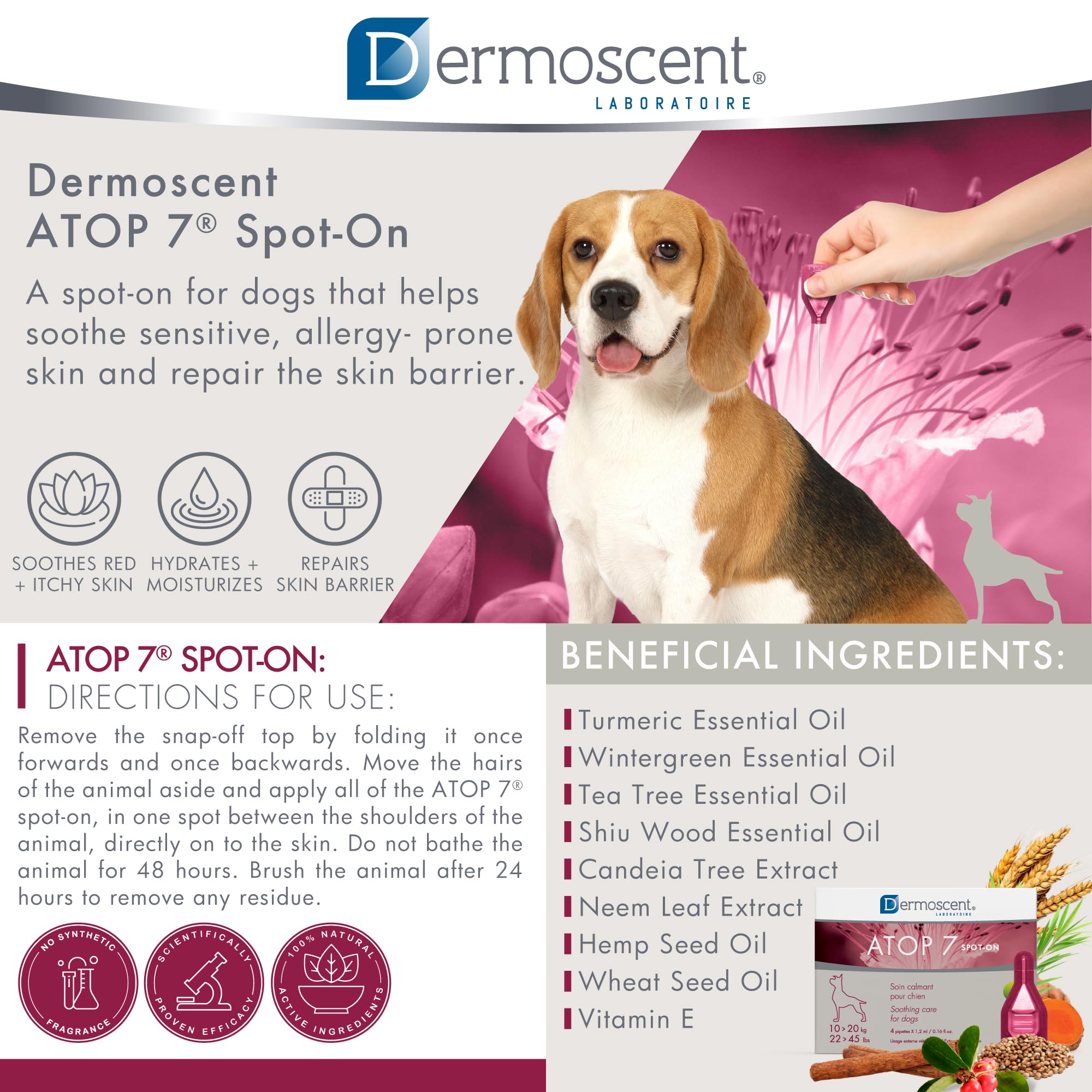 DERMOSCENT ATOP7 SPOT ON PERROS GATOS 10-20KG