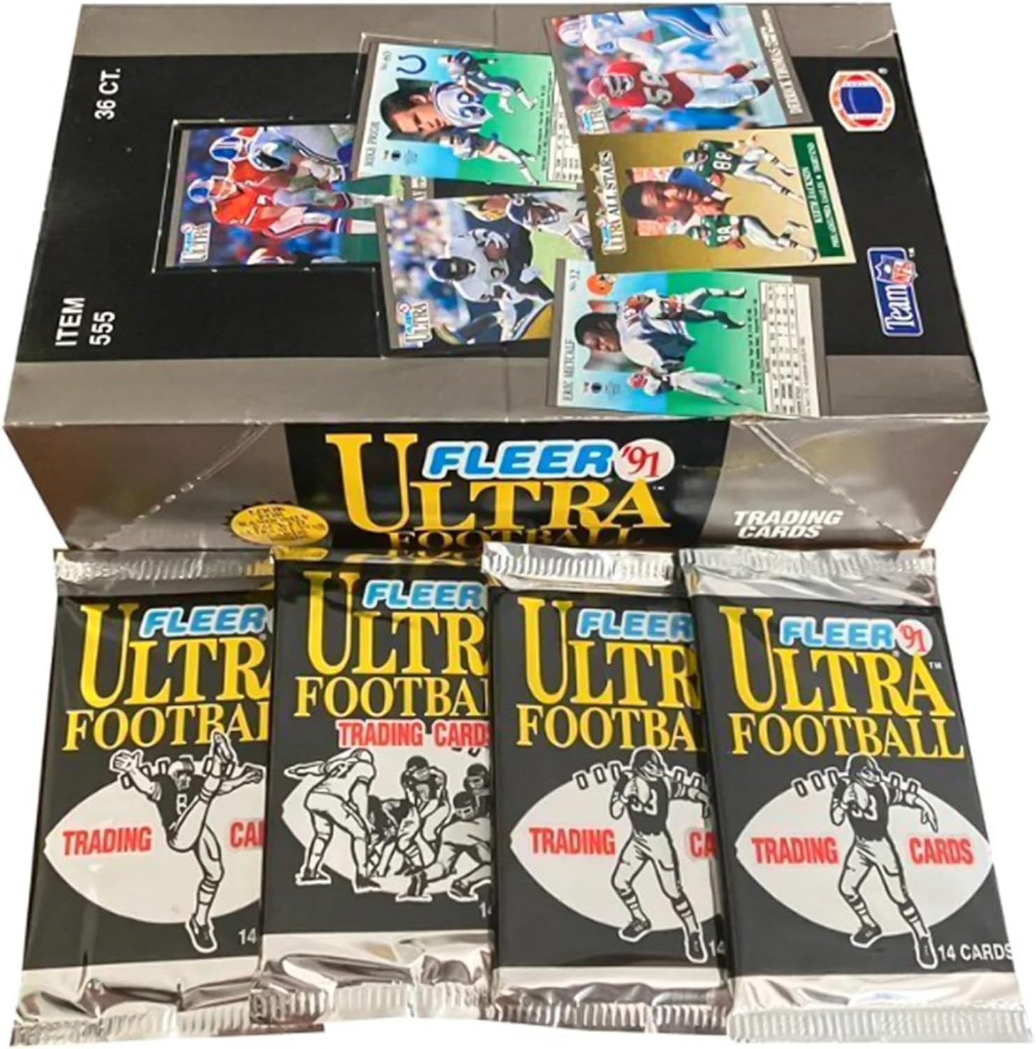 1991 Fleer Ultra Football Cards Box of 36 Packs Factory Sealed.
