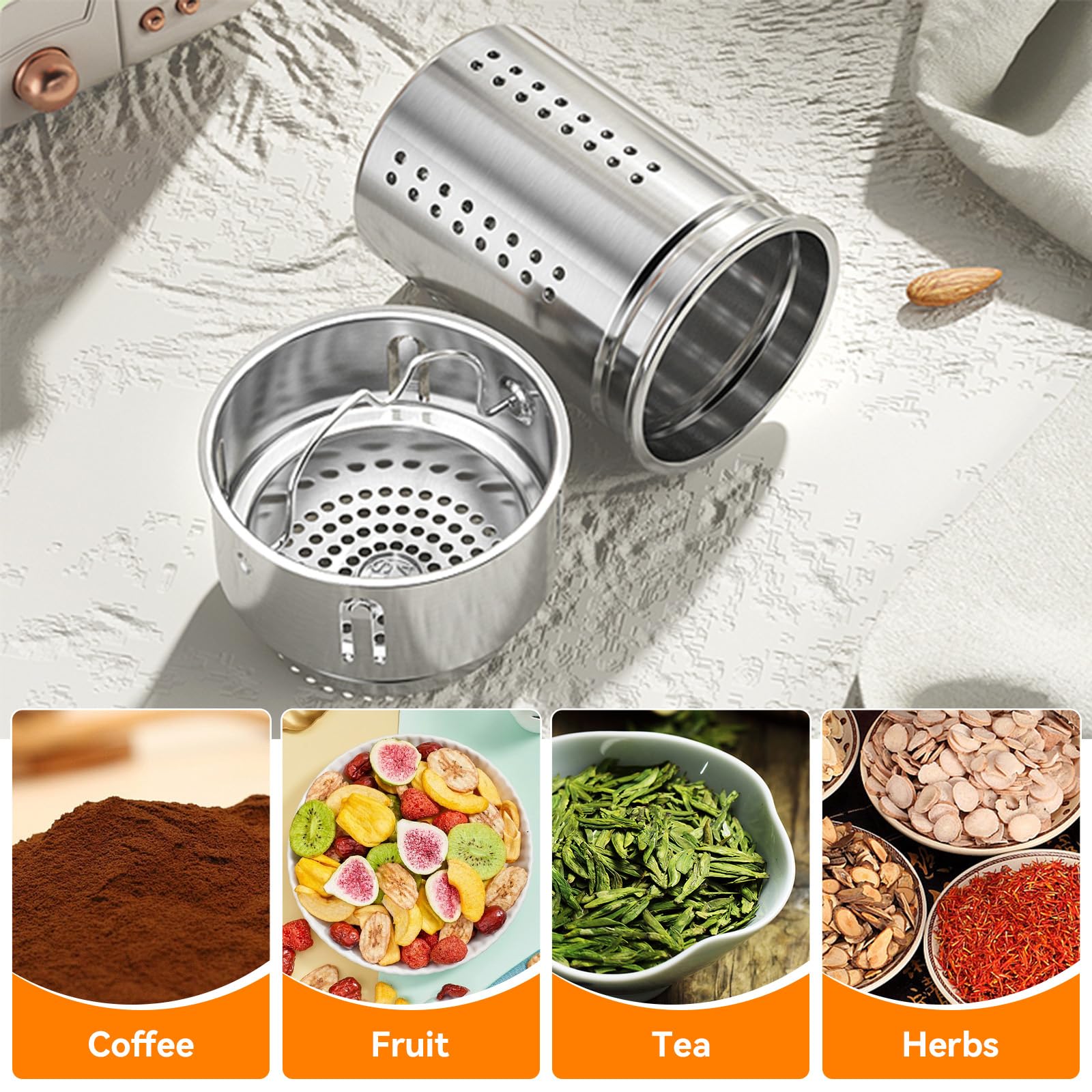Isolierte Tee-Ei aus Edelstahl, vakuumisolierte Wasserflasche, Teebecher mit separatem Teefach, 24 Stunden Isolierung, Pendeln, Reisen (Schwarz, 1000 ml)