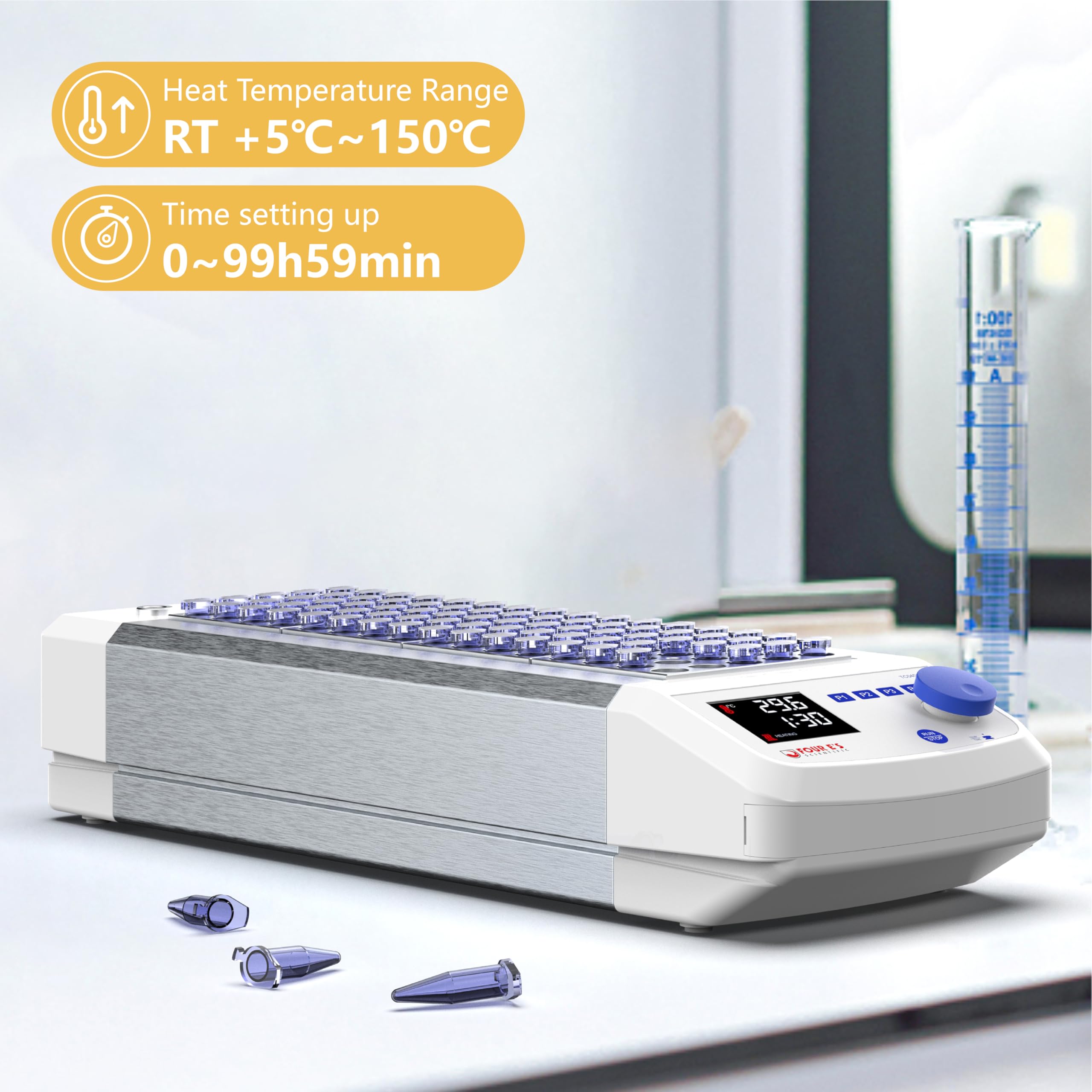 4E's USA Dry Bath Incubator - 4 Block Programmable Lab Dry
