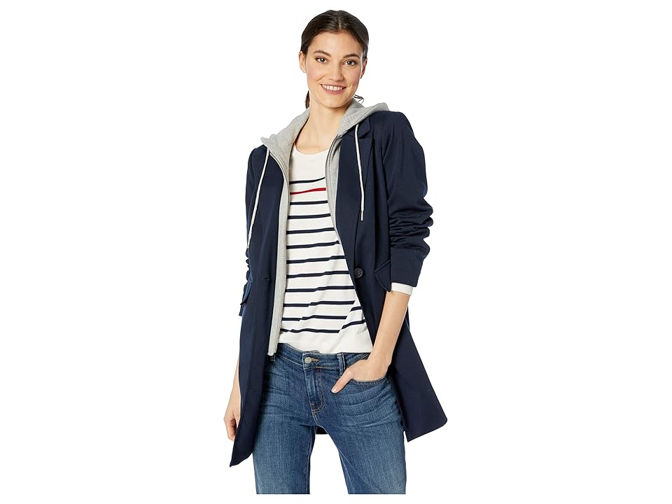 

Sam Edelman 3/4 Ponte w/ Sweatshirt Detail (Navy) Women's Clothing
