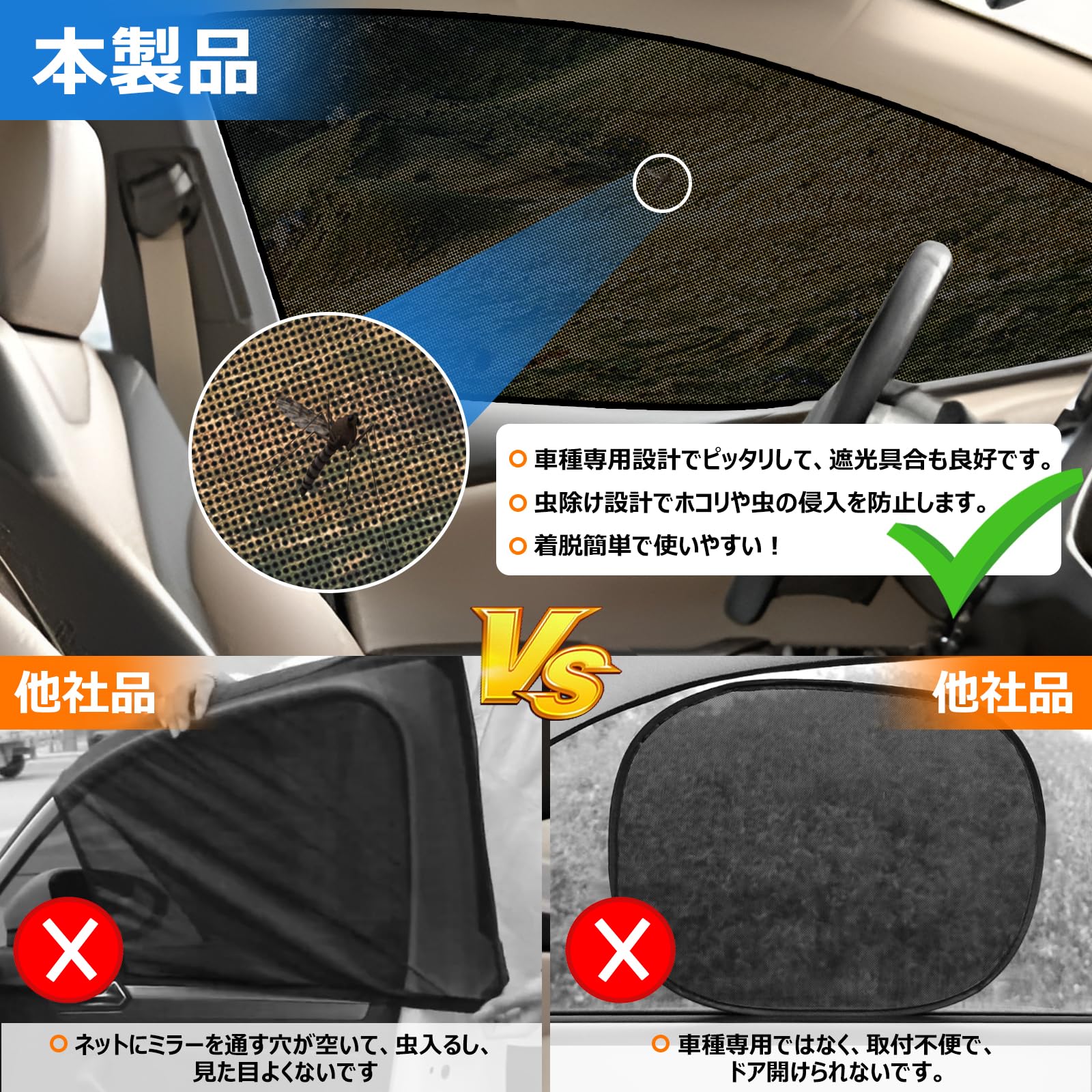 Amazon | BLUESEATECトヨタ アクア 10系 遮光 メッシュカーテン