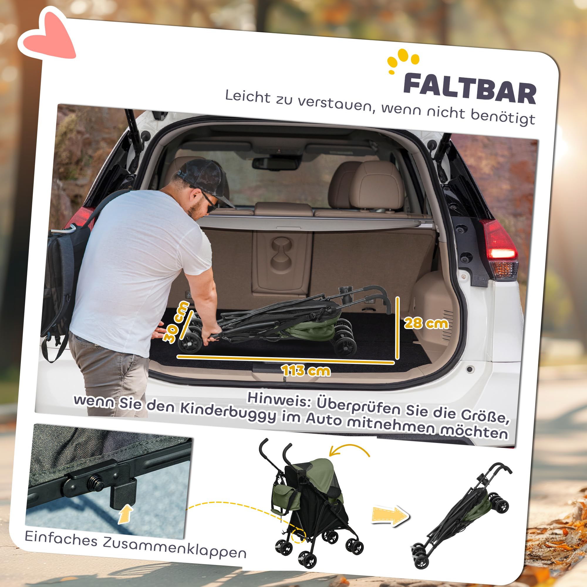 PawHut silla plegable para perros y gatos de hasta 4 kg con ventanas de malla, correa para el hombro, bolsa de almacenamiento y portavasos